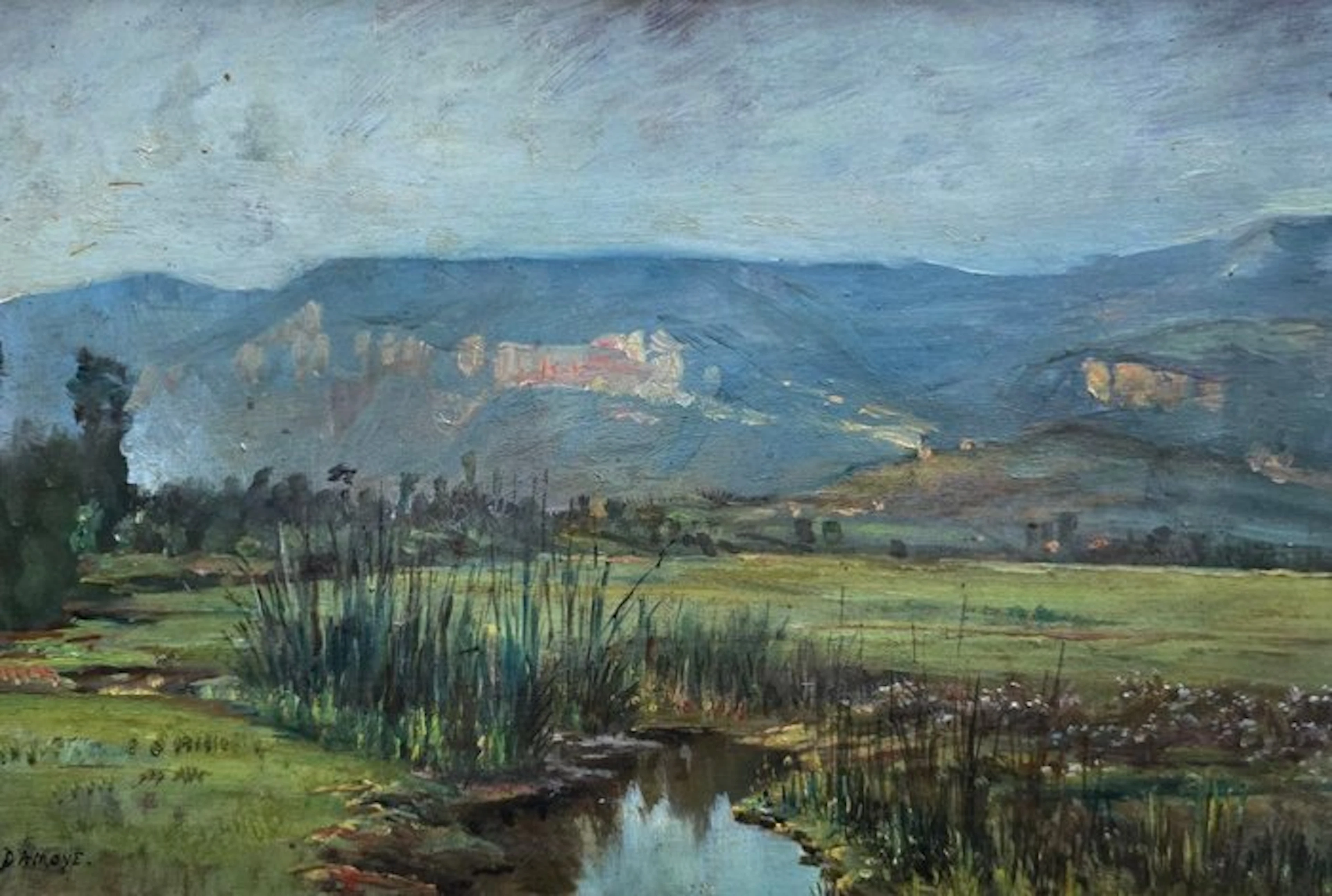 Pierre Emmanuel Damoye (1847-1916) - Paysage de Normandie