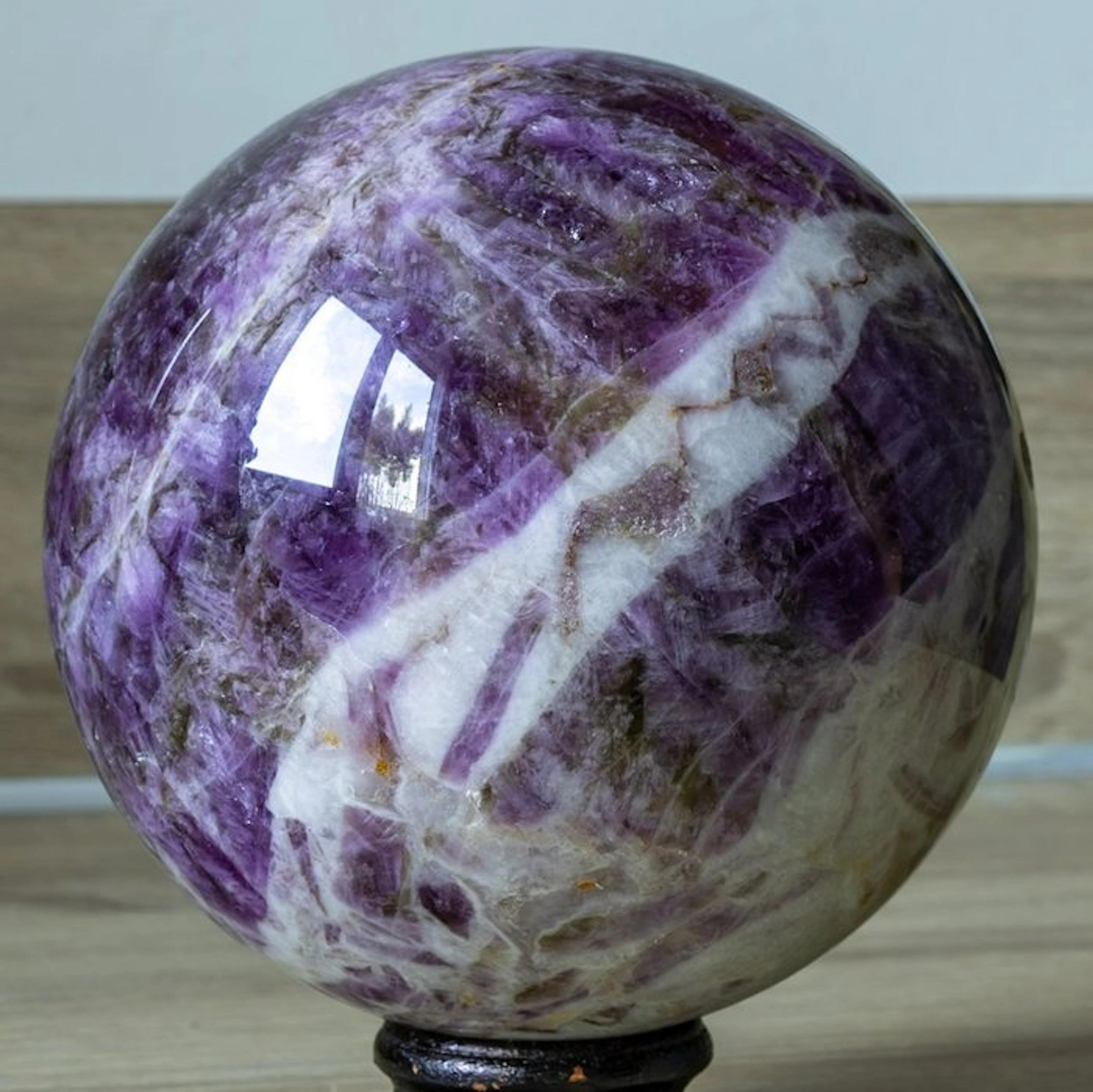 Amethyst Fine Polished Amethyst Sphere - Height: 12.7 cm...