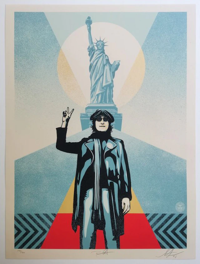 Shepard Fairey – Lennon Peace And Liberty (Blue)...
