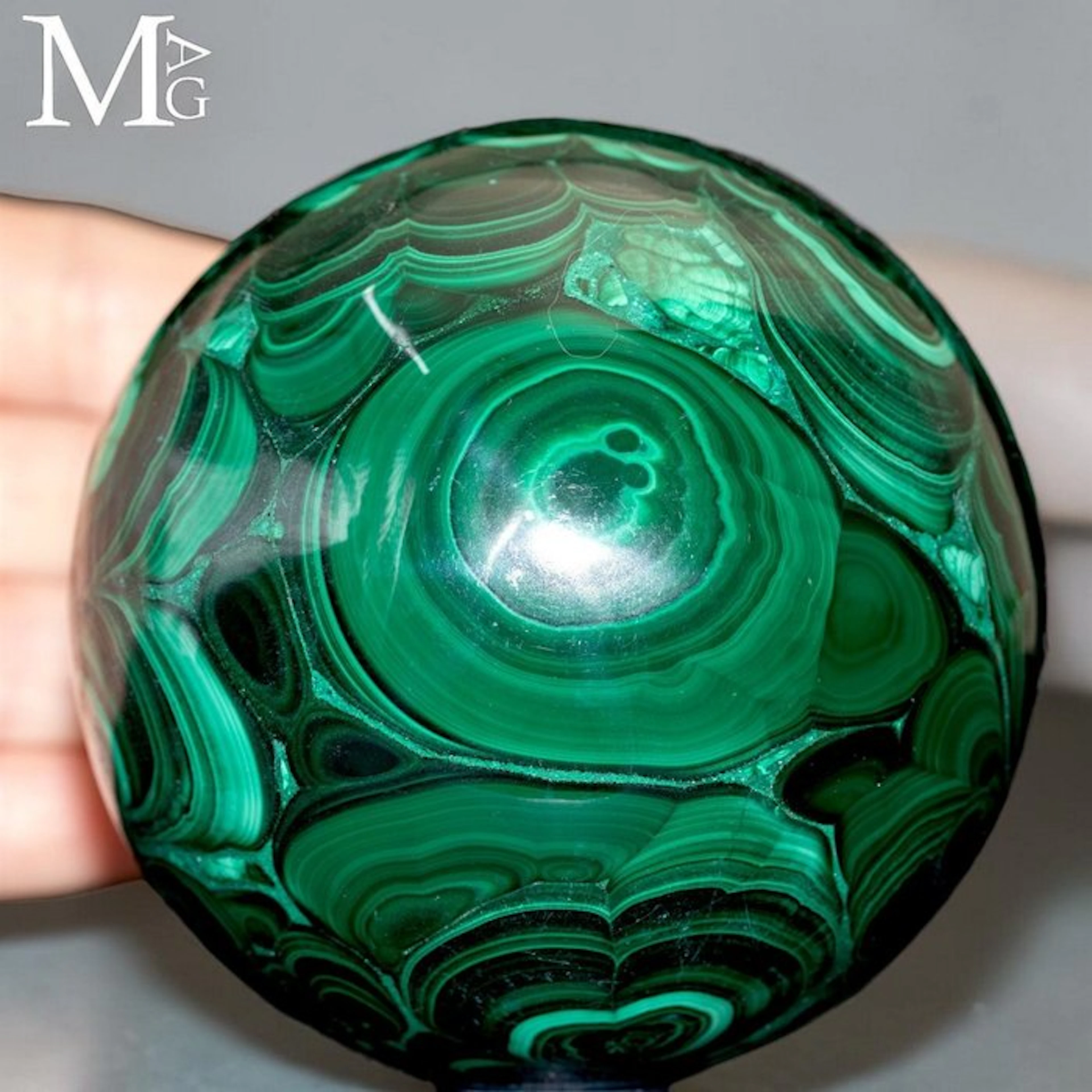 First Quality Vibrant Green Malachite Dynamic Botryoidal...