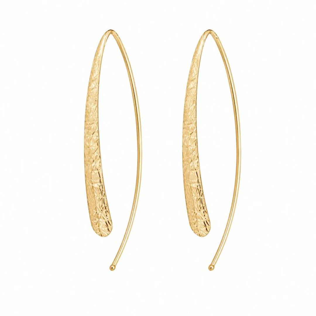 No reserve price - Earrings - 18 kt. Yellow gold - Fishhook earrings 1.5/1.6 g