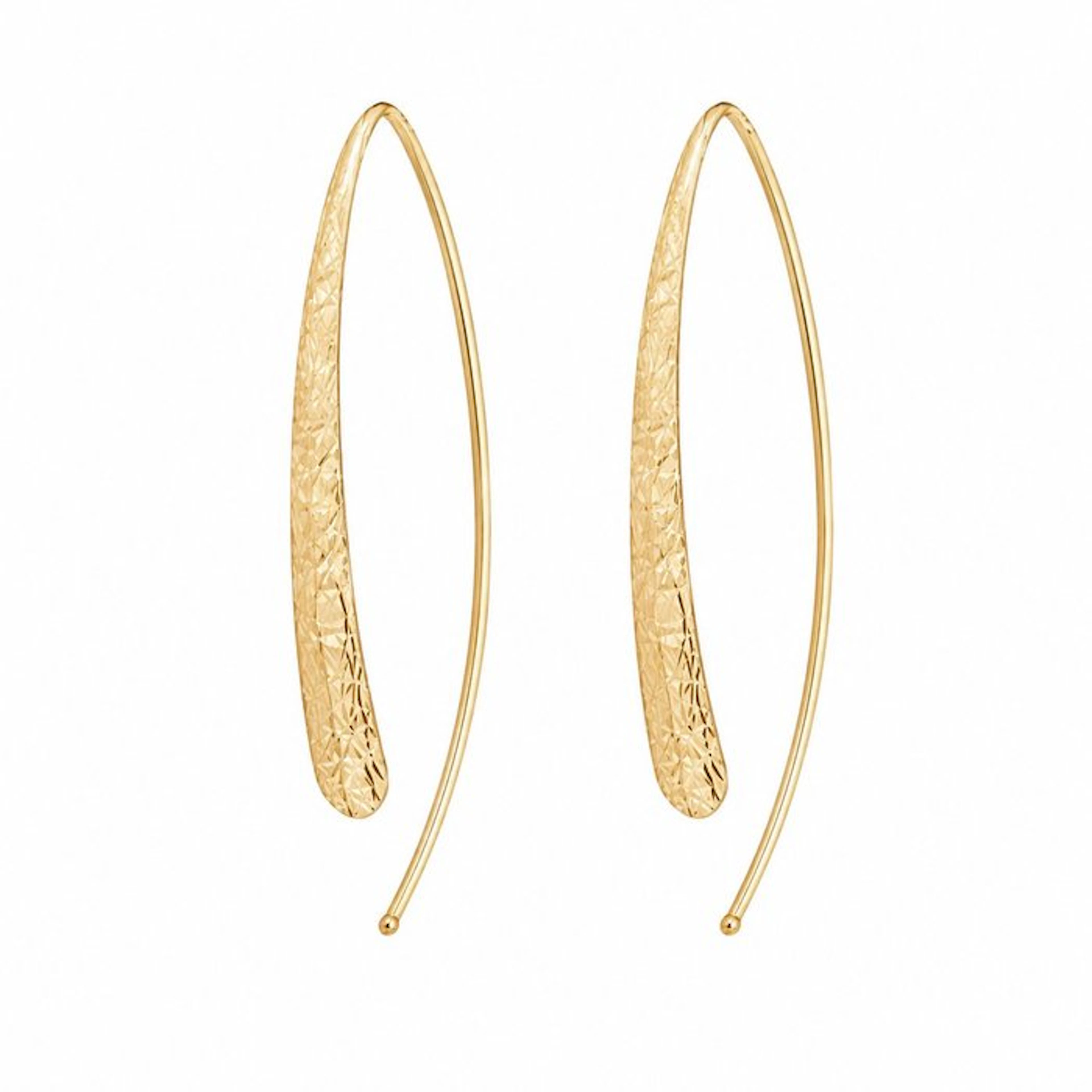 No reserve price - Earrings - 18 kt. Yellow gold - Fishhook earrings 1.5/1.6 g