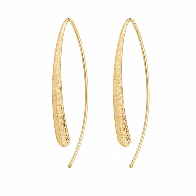 No reserve price - Earrings - 18 kt. Yellow gold - Gold: 4 cm, 1.5/1.6 g