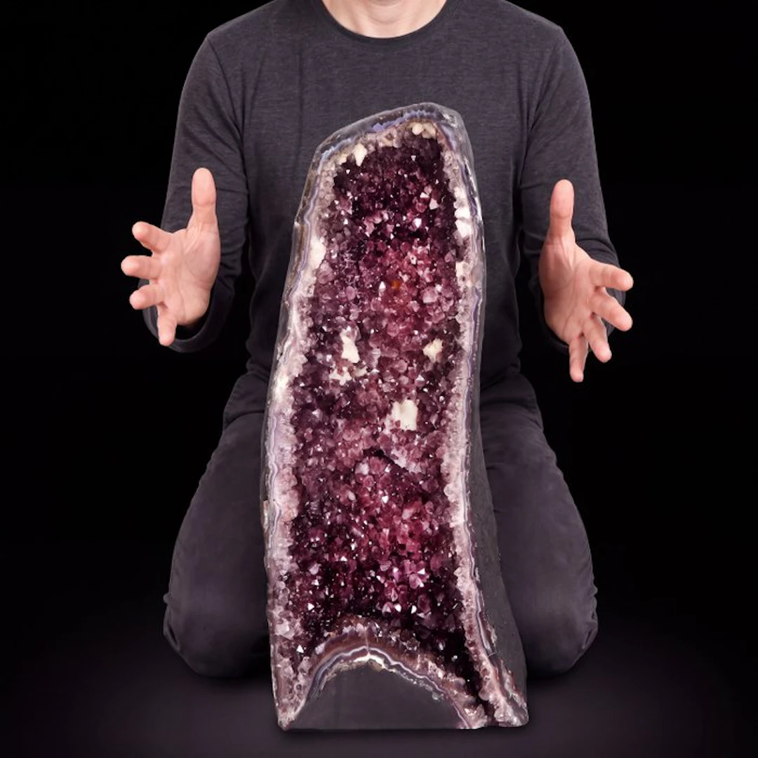 Top Quality - Vivid Amethyst & Agate - 45x20x18 cm - Geode- 18 kg