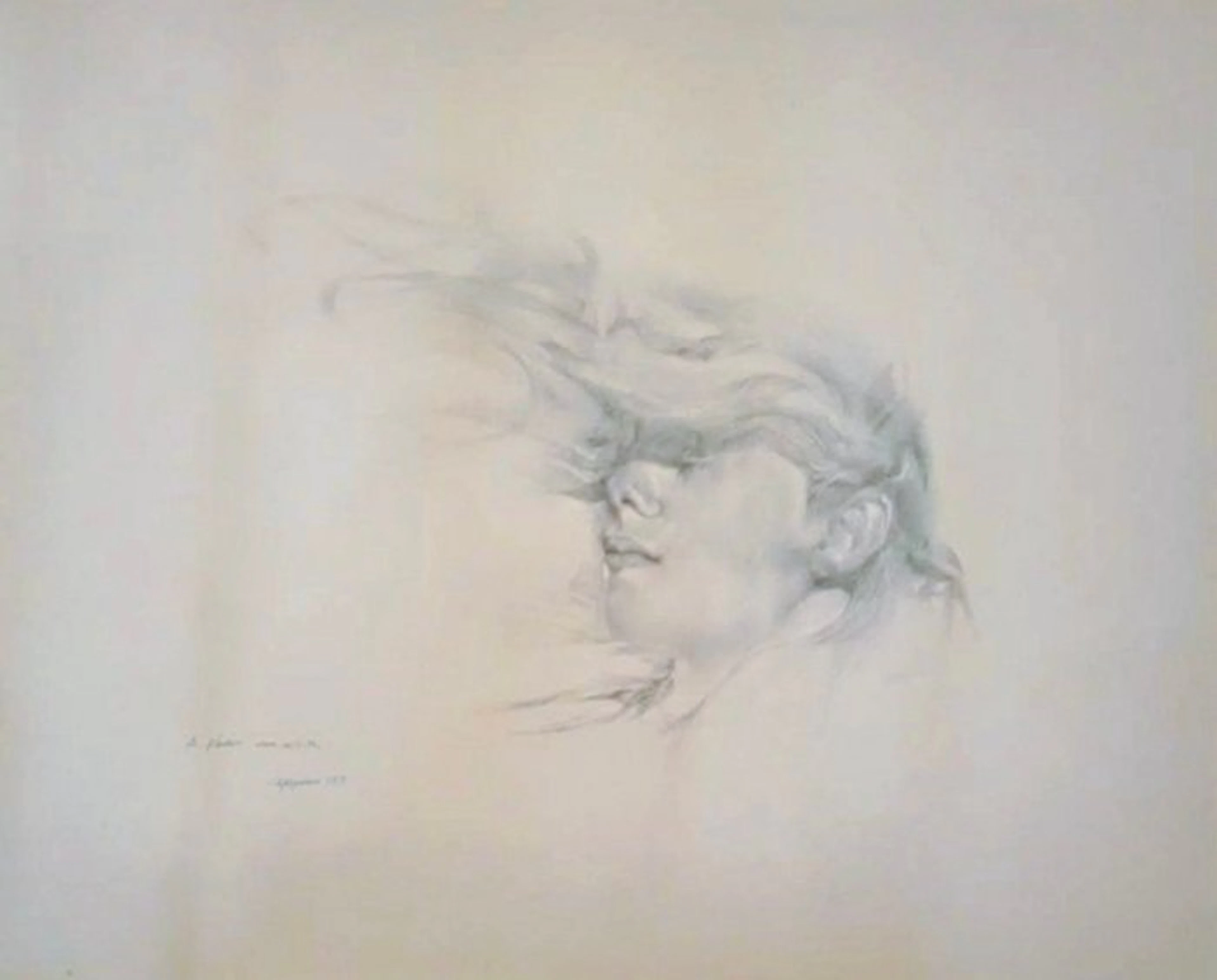 Renzo Vespignani (1924-2001) - Volto di donna