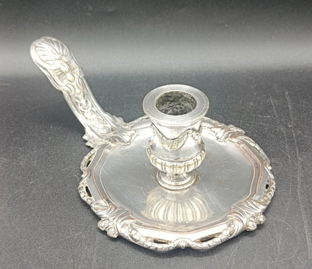Christofle - Chamberstick - Silverplated - Antique - No Reserve