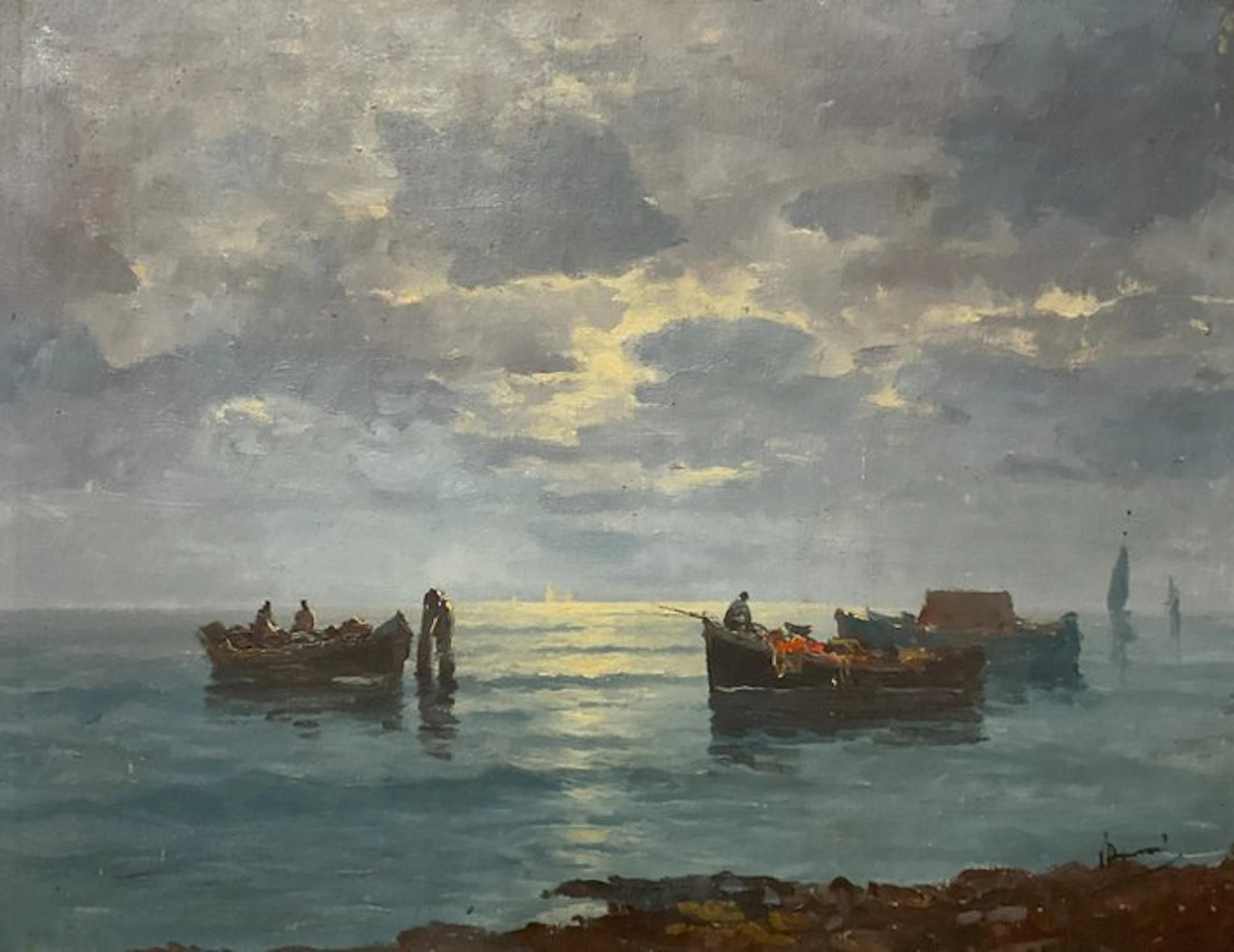 scuola Italiana (XIX-XX) - Paesaggio Marittimo