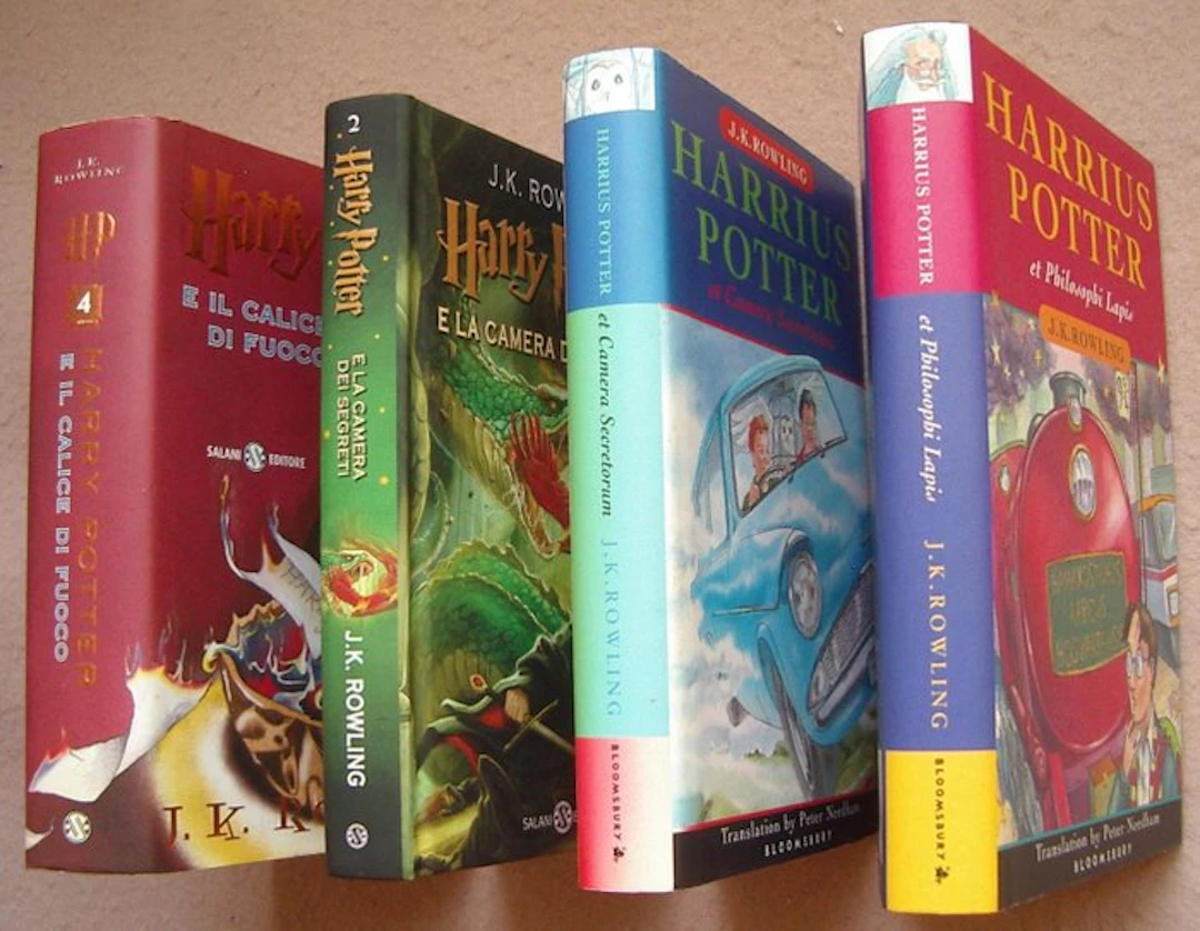 J.K. Rowling - Harry Potter: Two Italian + Two Latin Editions - 1997-2024
