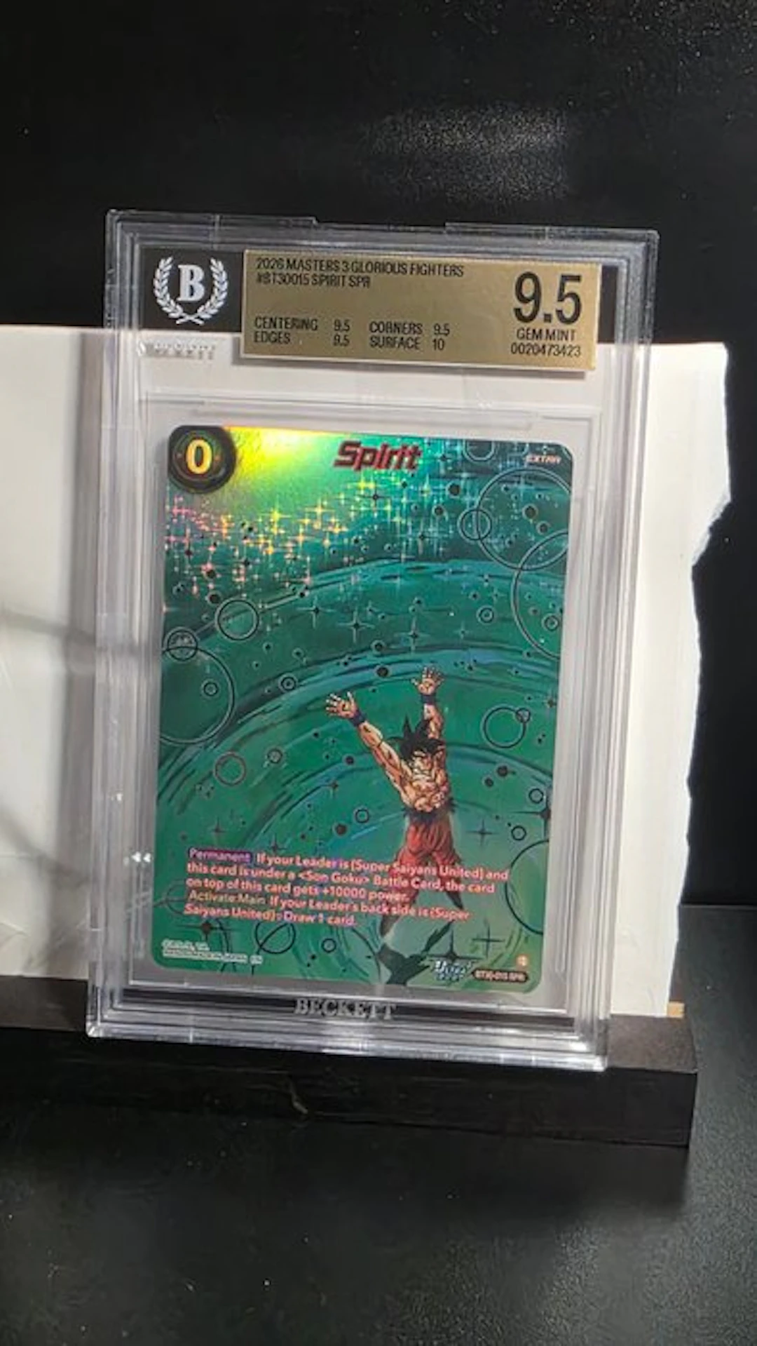 Bandai - 1 Graded card - Dragon Ball - Goku #BT3-001 Foil