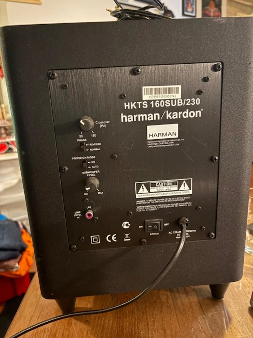 Harman Kardon - HKTS 160SUB/230 / 8-Inch Down-Firing...