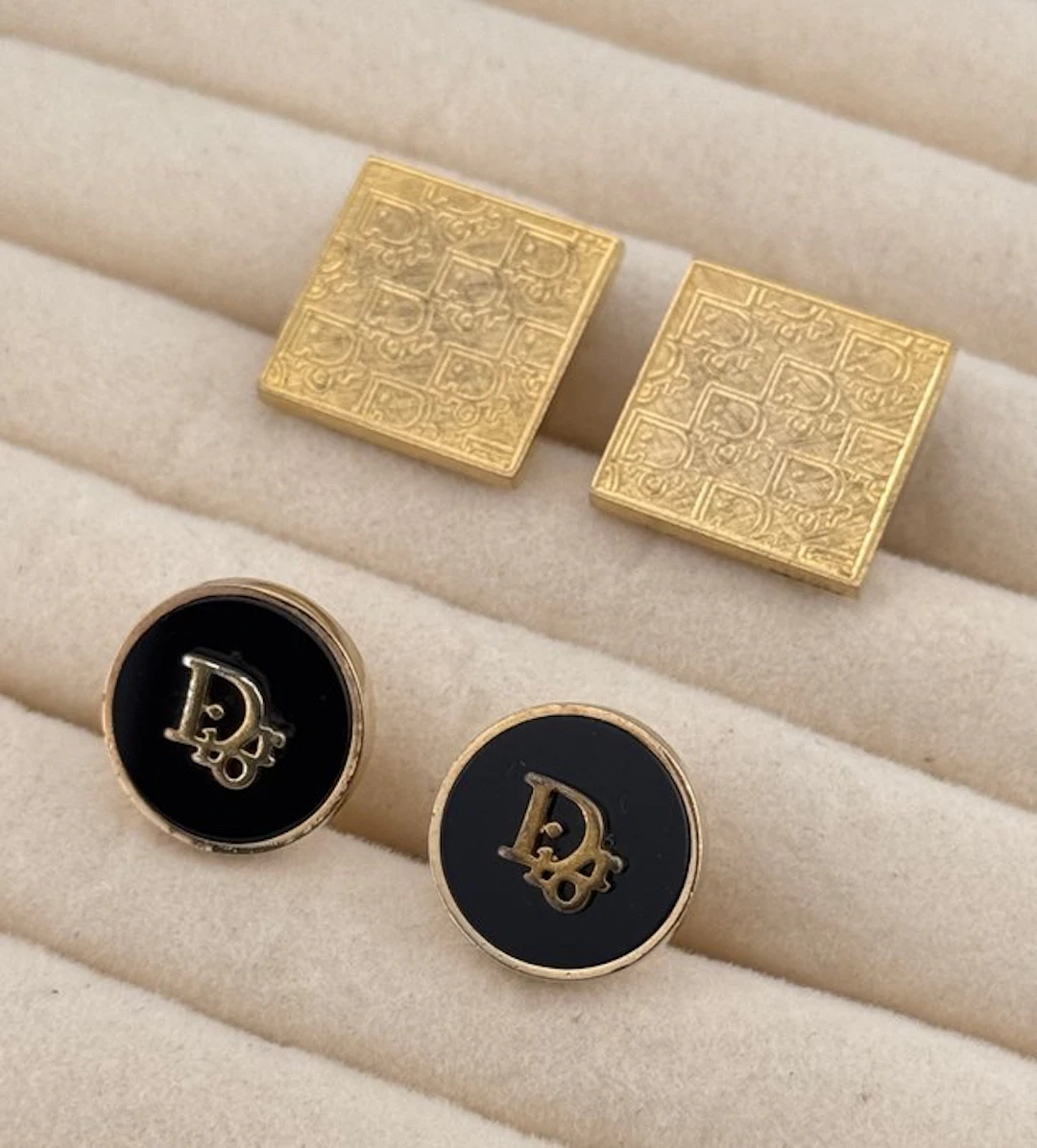 Christian Dior - Steel, Gold-plated - Cufflinks