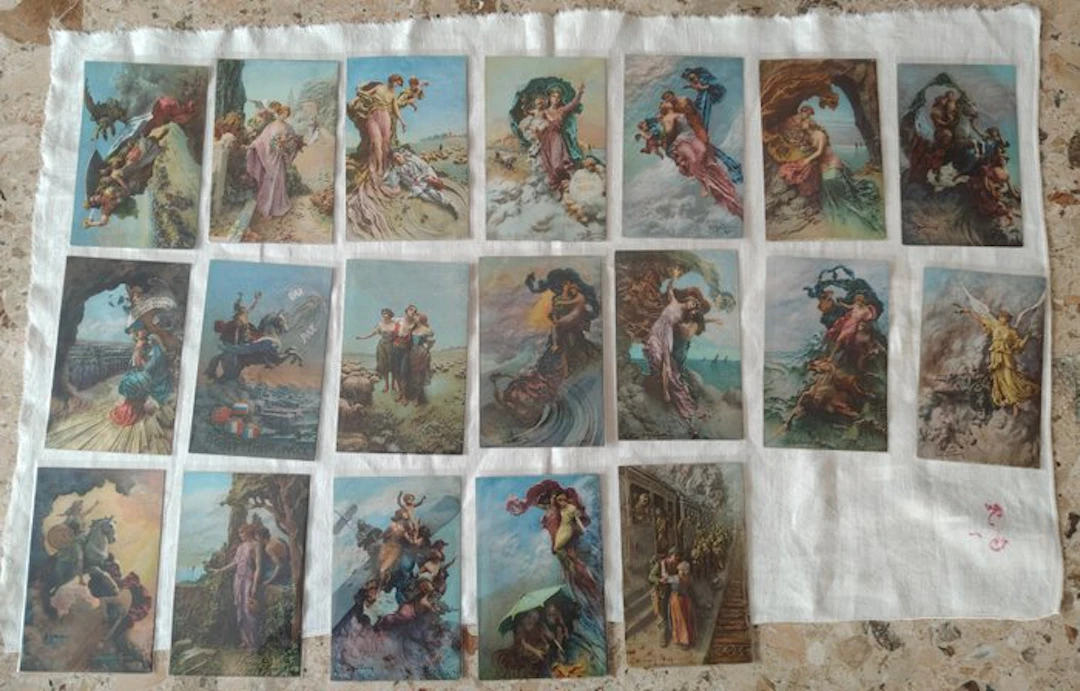 Italy - Fantasy - Original postcards by Domenico Mastroianni