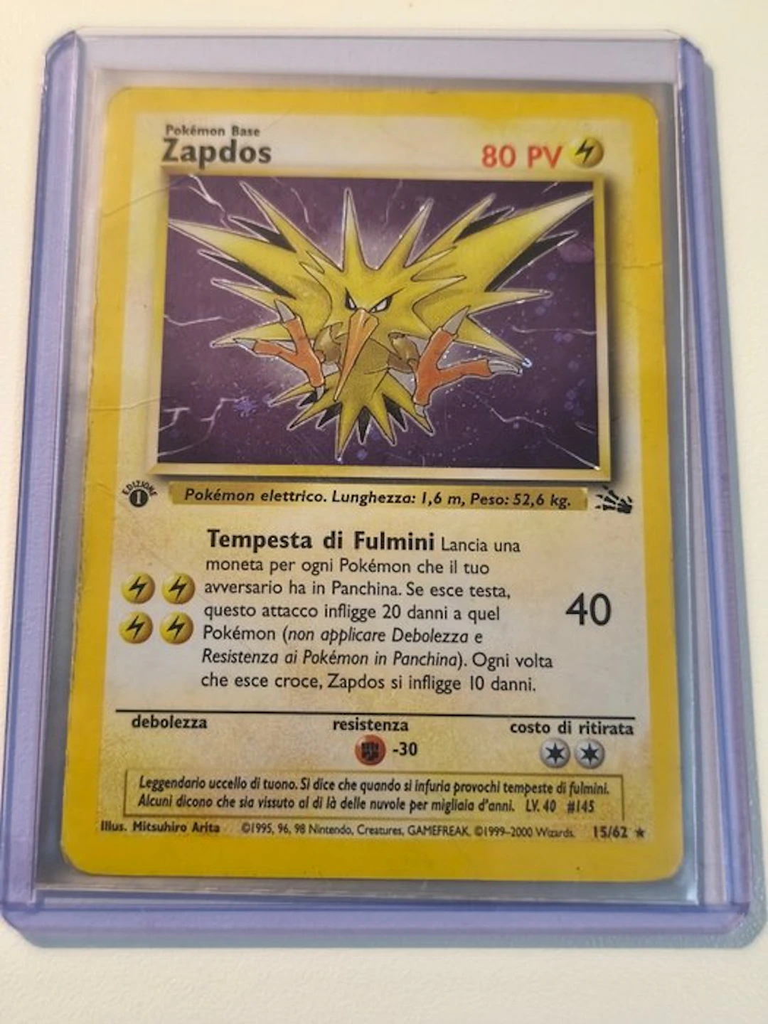 Pokémon - 1 Card - Zapdos 15/62 - WOTC - Fossil