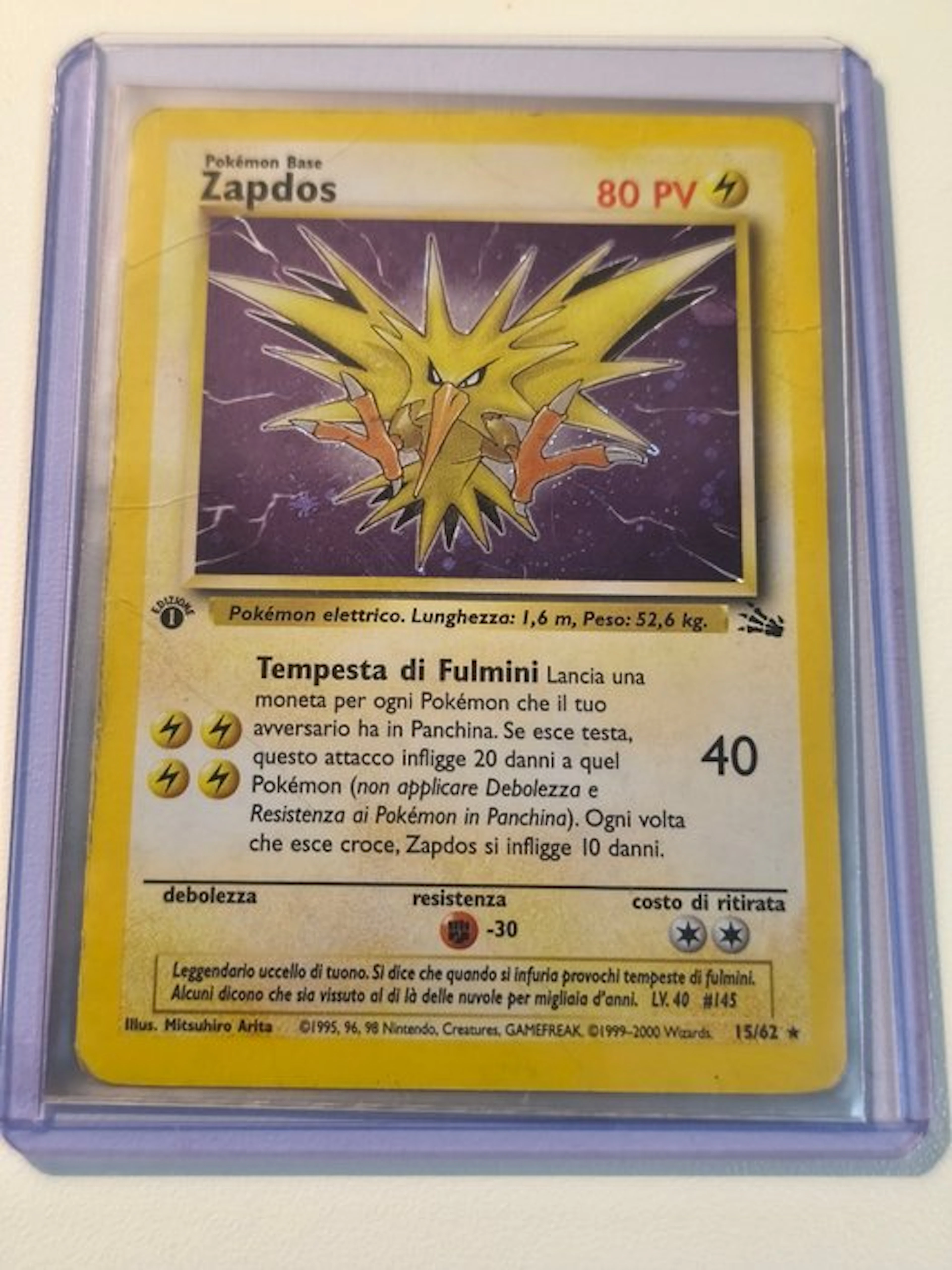 Pokémon - 1 Card - Zapdos 15/62 - WOTC - Fossil
