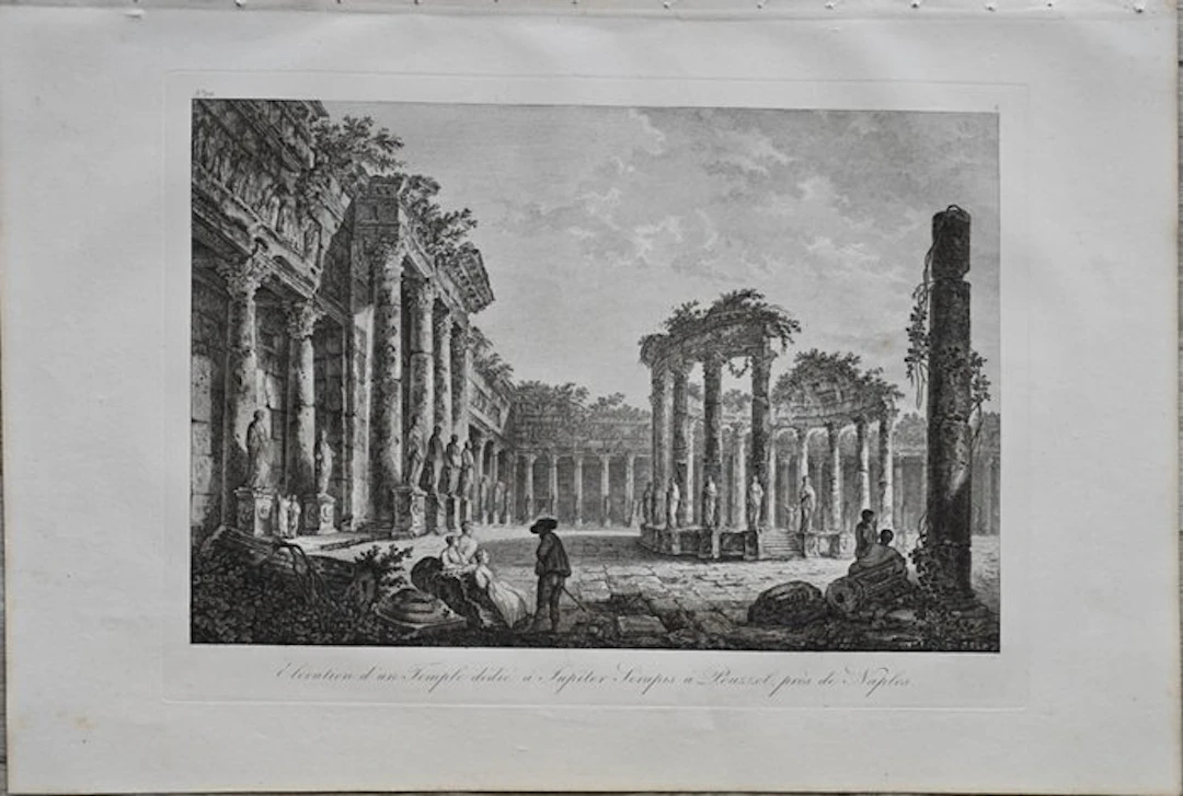 Italy - View of the Temple of Serapis (Macellum of...