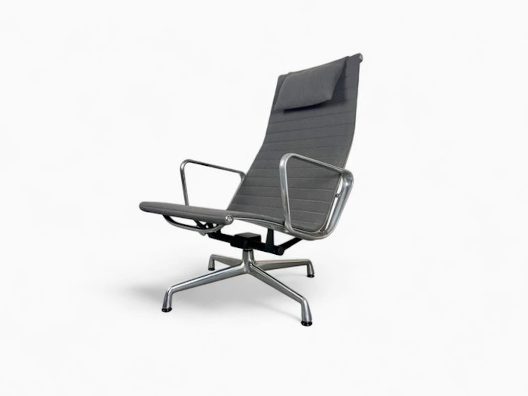 Vitra - Charles & Ray Eames - Lounge chair - EA124 - Aluminium, hopsack