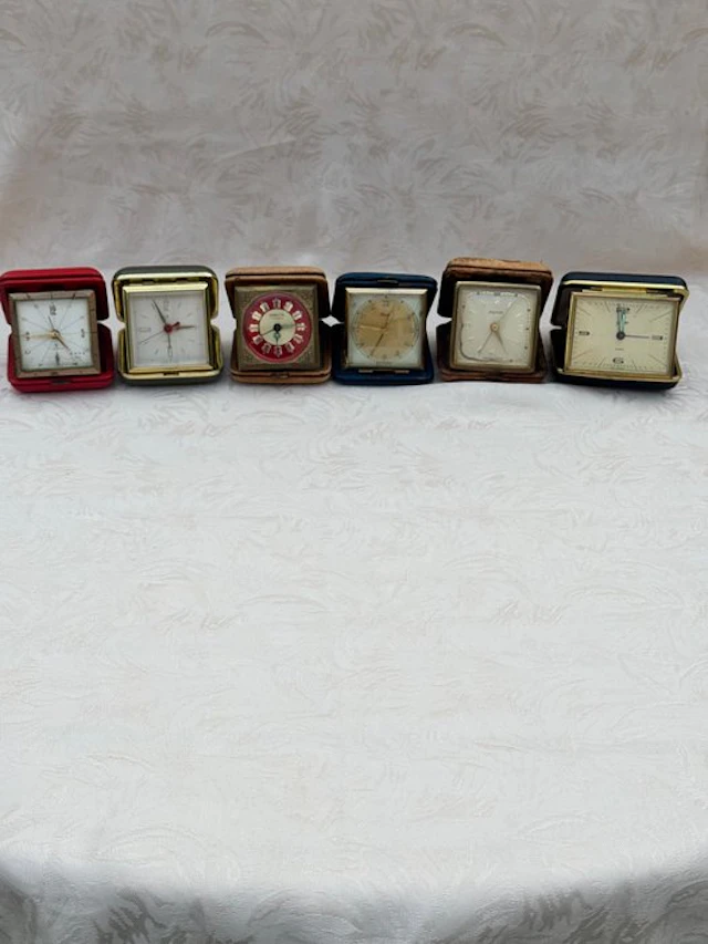 Carriage clock (6) - Leather, Metal - 1950-1960