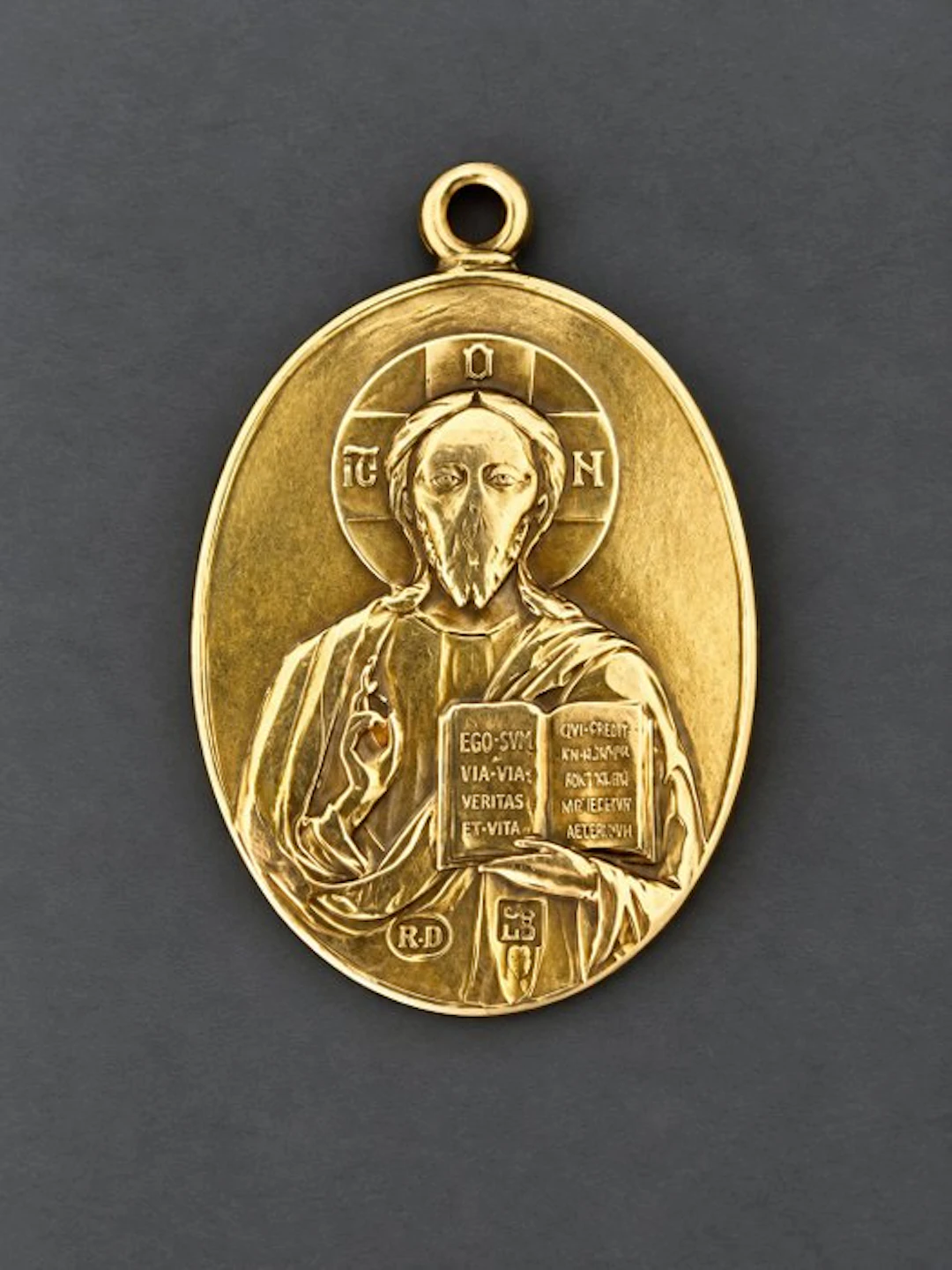 14 kt. - Yellow gold - Pendant - Christ Pantocrator - 56 z