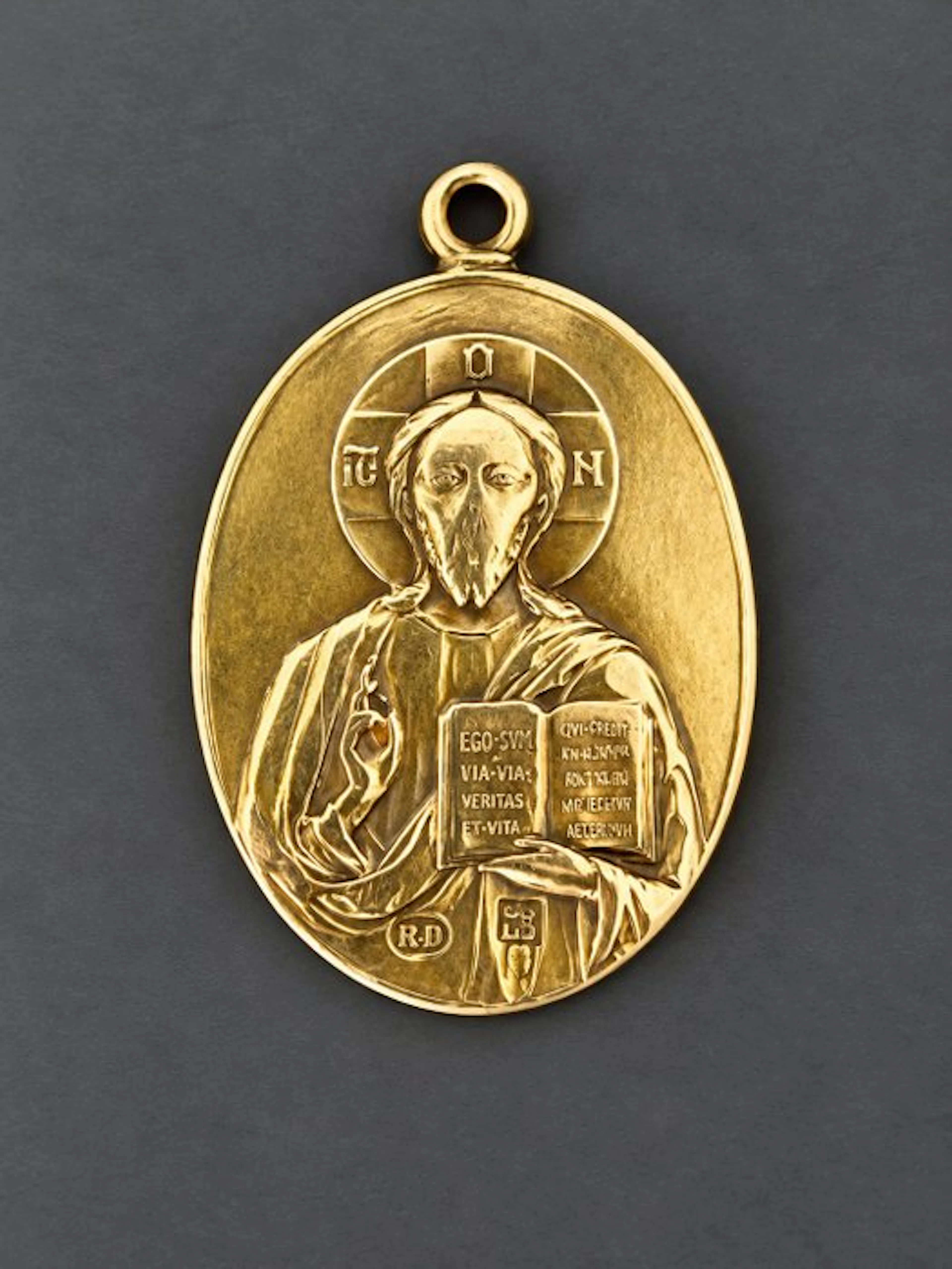 14 kt. - Yellow gold - Pendant - Christ Pantocrator - 56 z