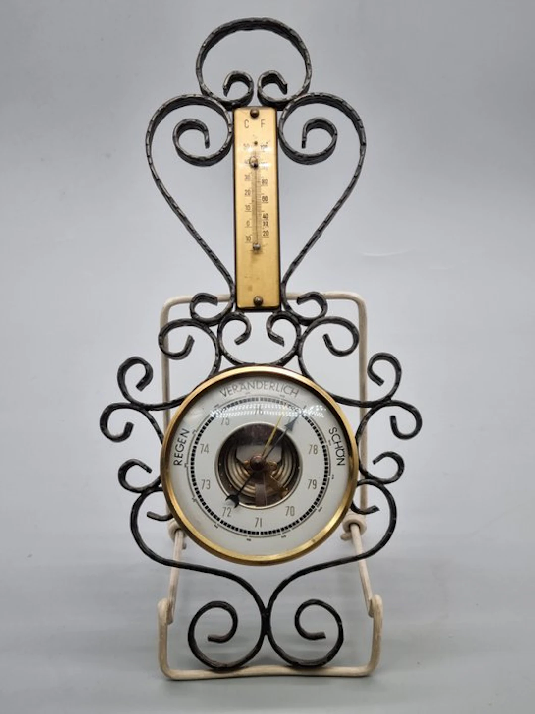 Wetterstation Schmiedeeisen Barometer & Thermometer - Weather station - Metal
