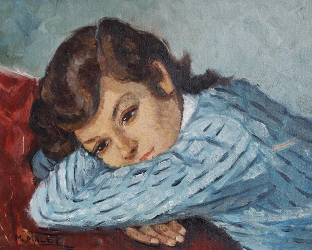 Mercè Malet Travy (1918–2014) - Jeune femme pensive