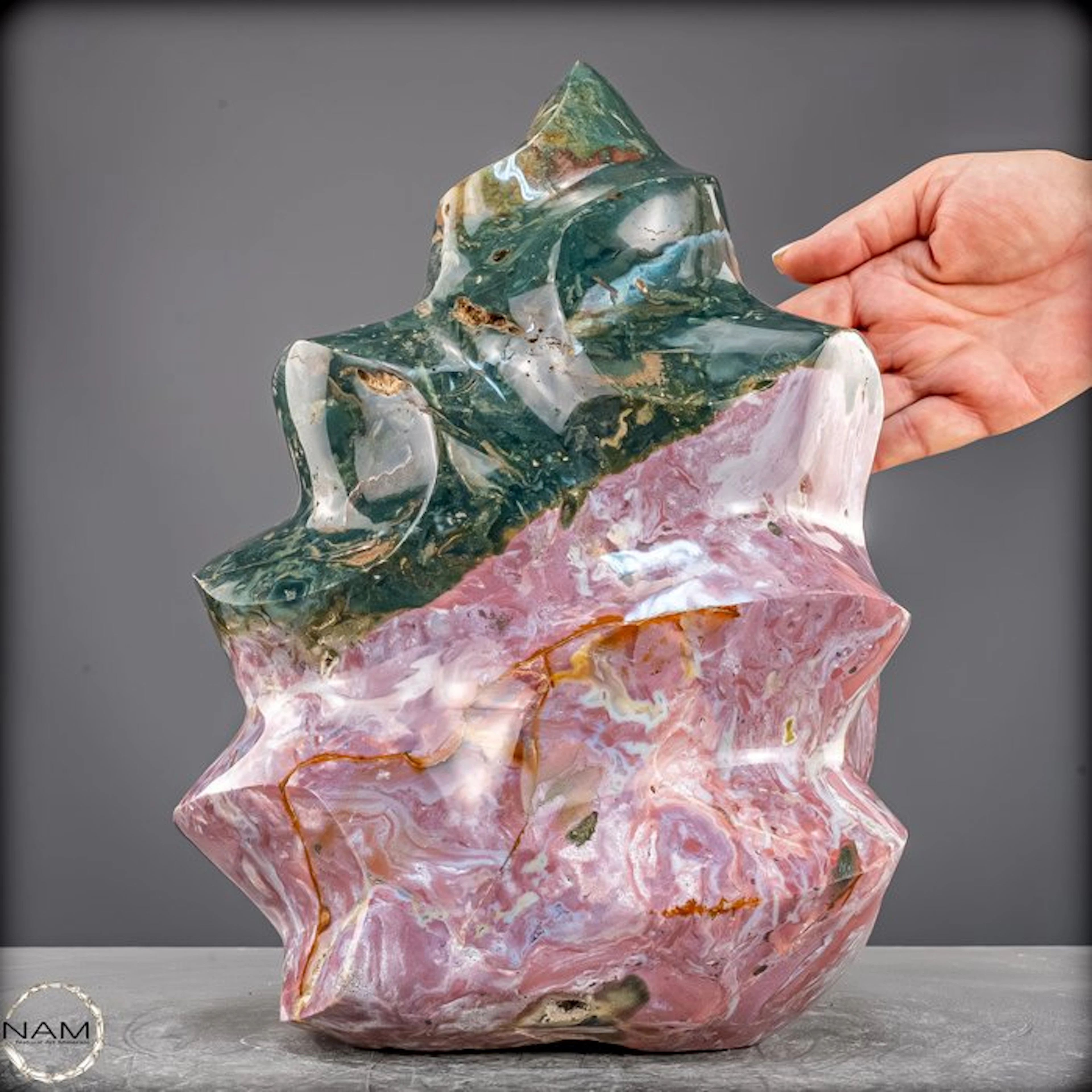 Ocean Jasper Flame – Expressive Colors and Flowing Forms detail-rich