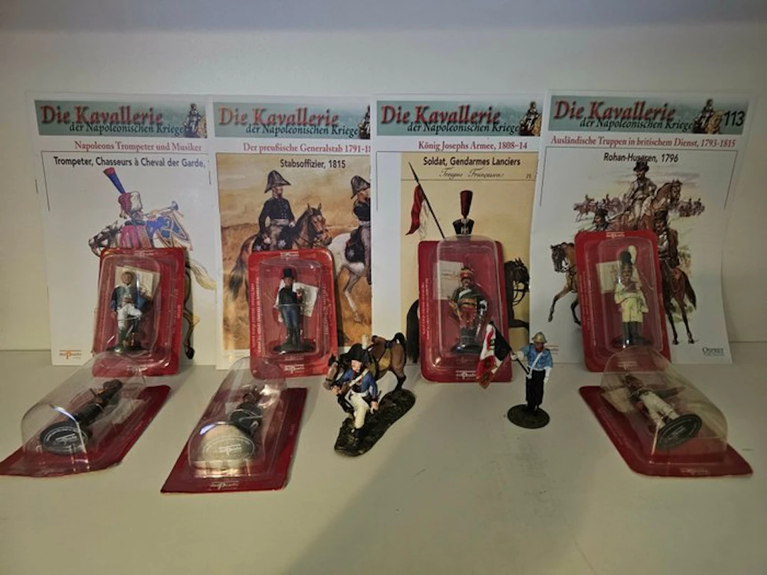 Del Prado - Figure - 8+1 x Napoleonische Kriege + 4 Original Hefte (13) - Tin