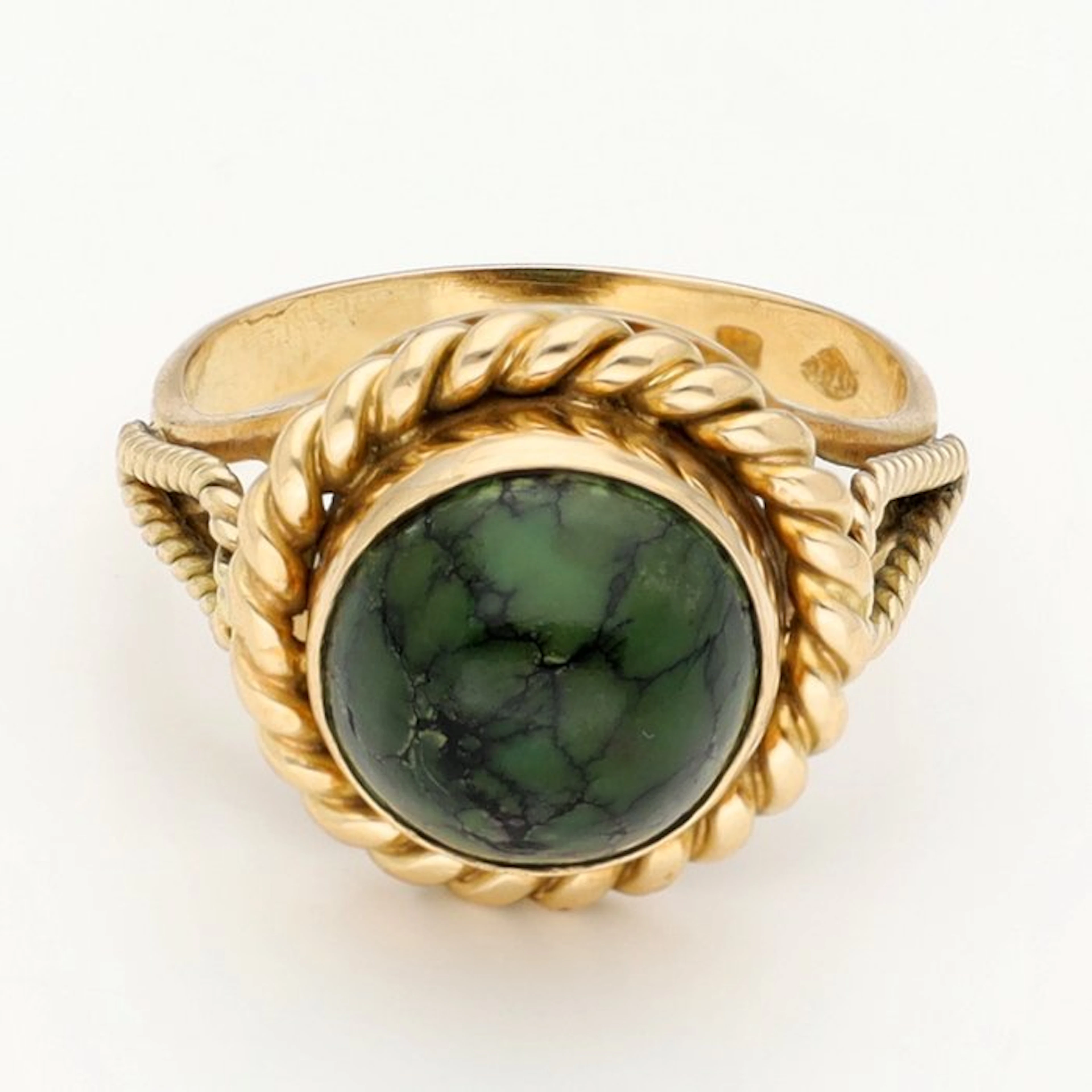 Ring - 18 kt. Yellow gold Turquoise