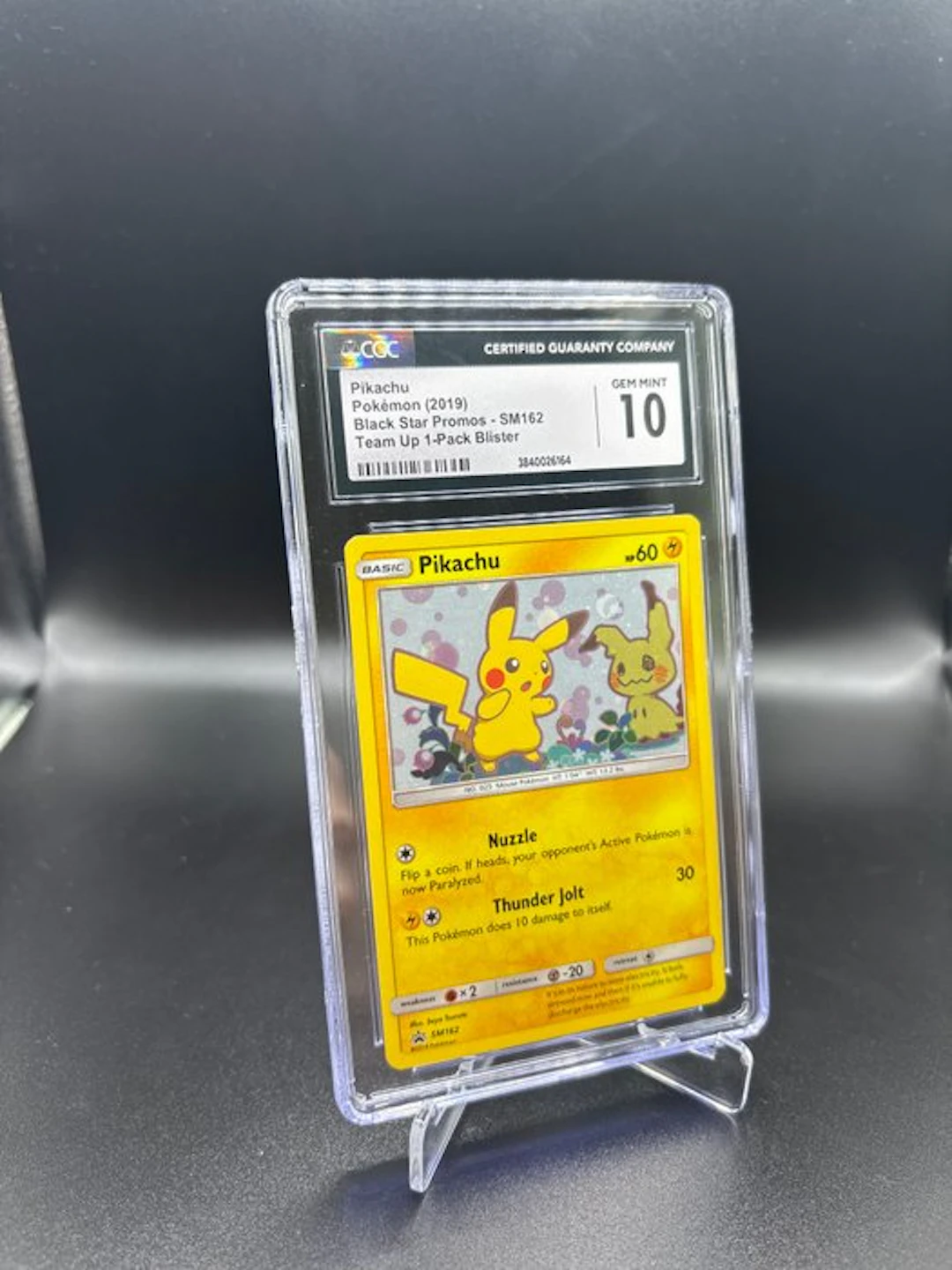 Pokémon - 1 Graded card - Pikachu SM162 Promo card - CGC 10