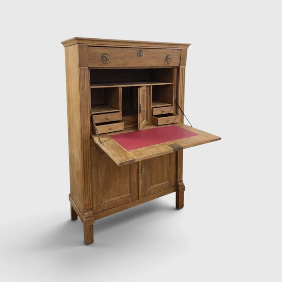 Secrétaire - Oak - Antique Wooden Secretary