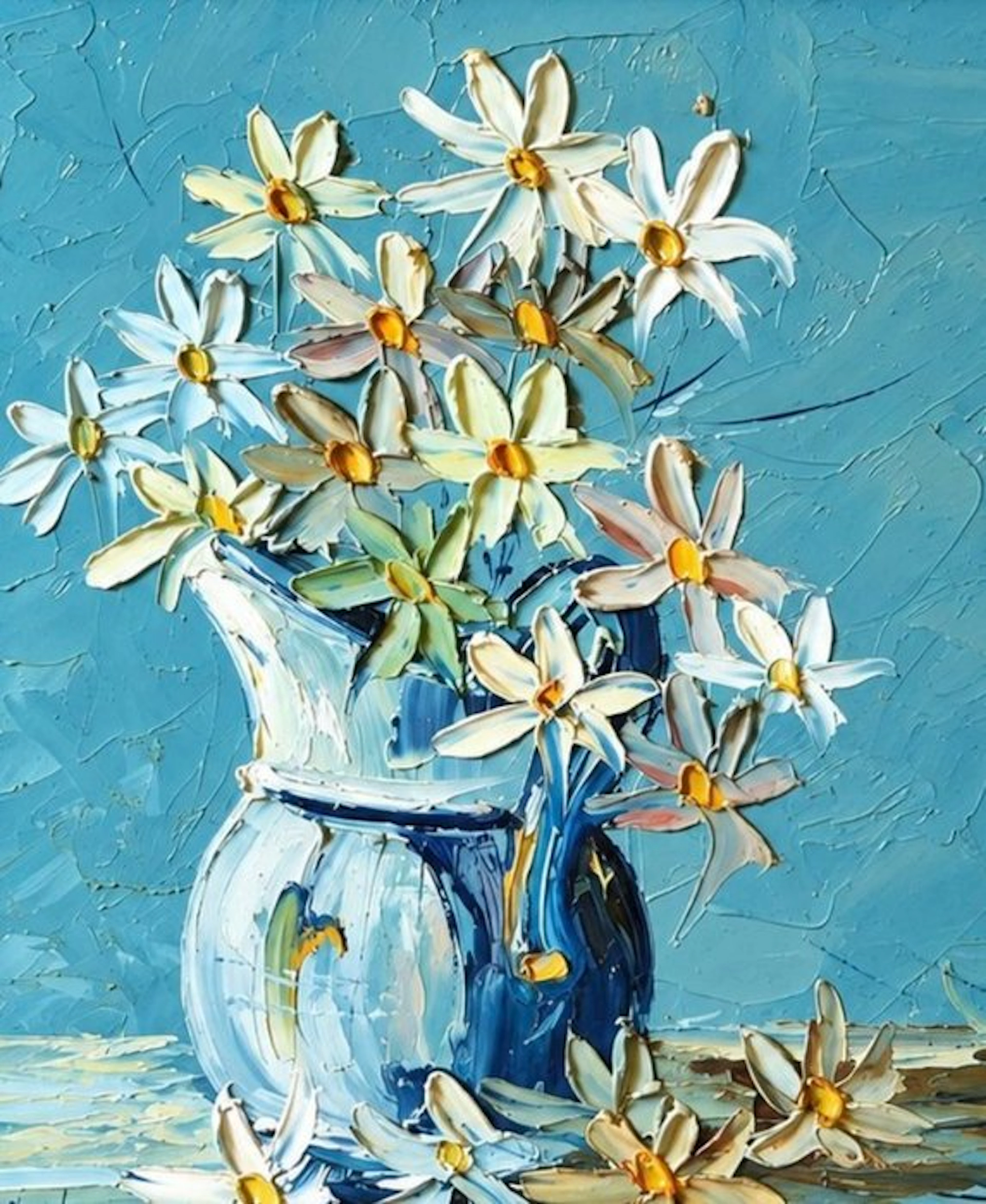 Michel Solé (1945-2012) - Bouquet de pâquerettes
