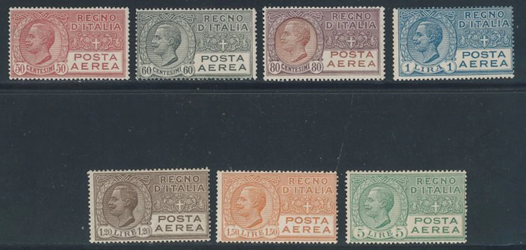 Italy Kingdom - V.E. III, complete series, Air Mail No. 2A/7.