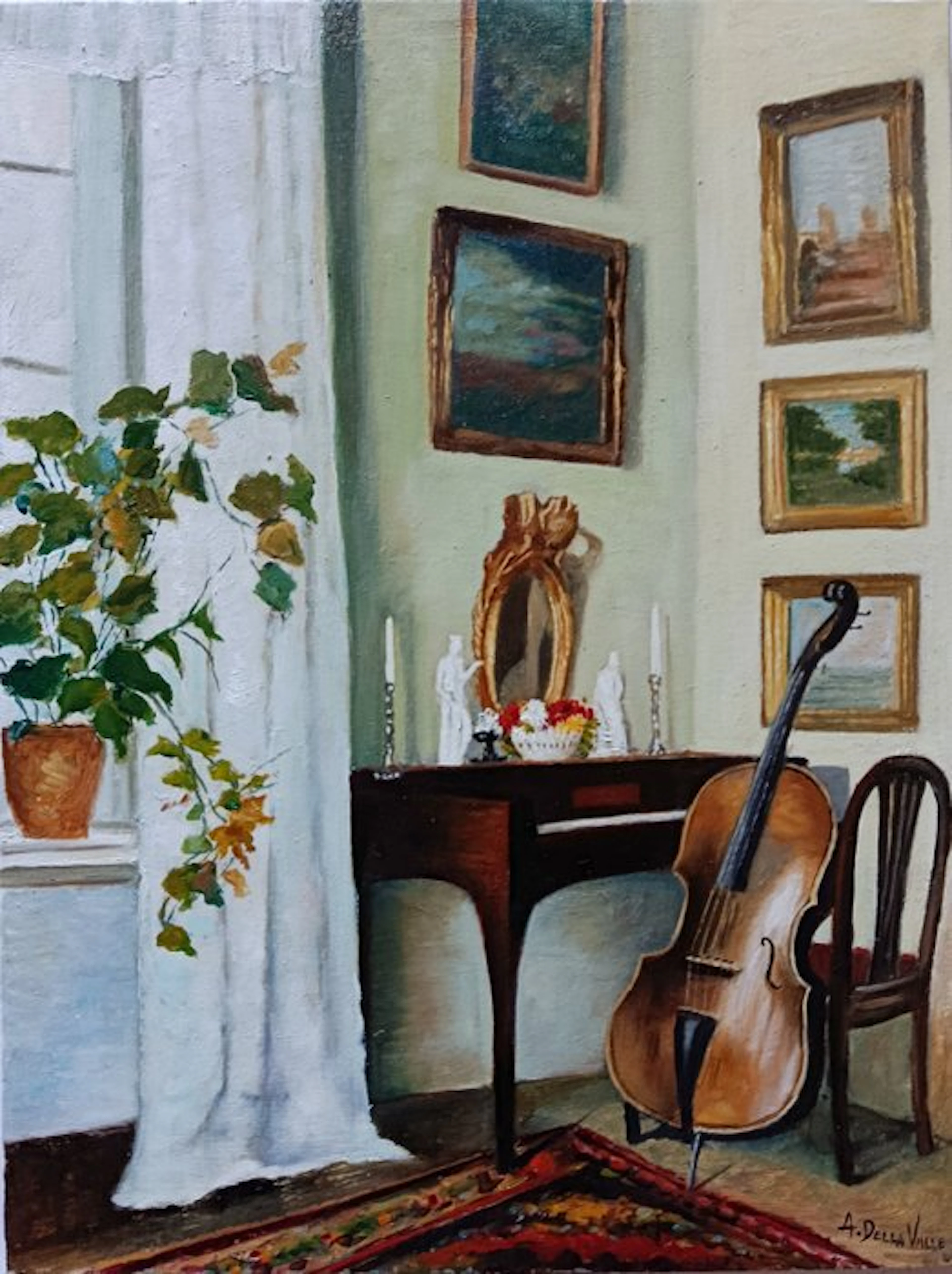 A. Della Valle (XX), da Carl Vilhelm - Interno elegante