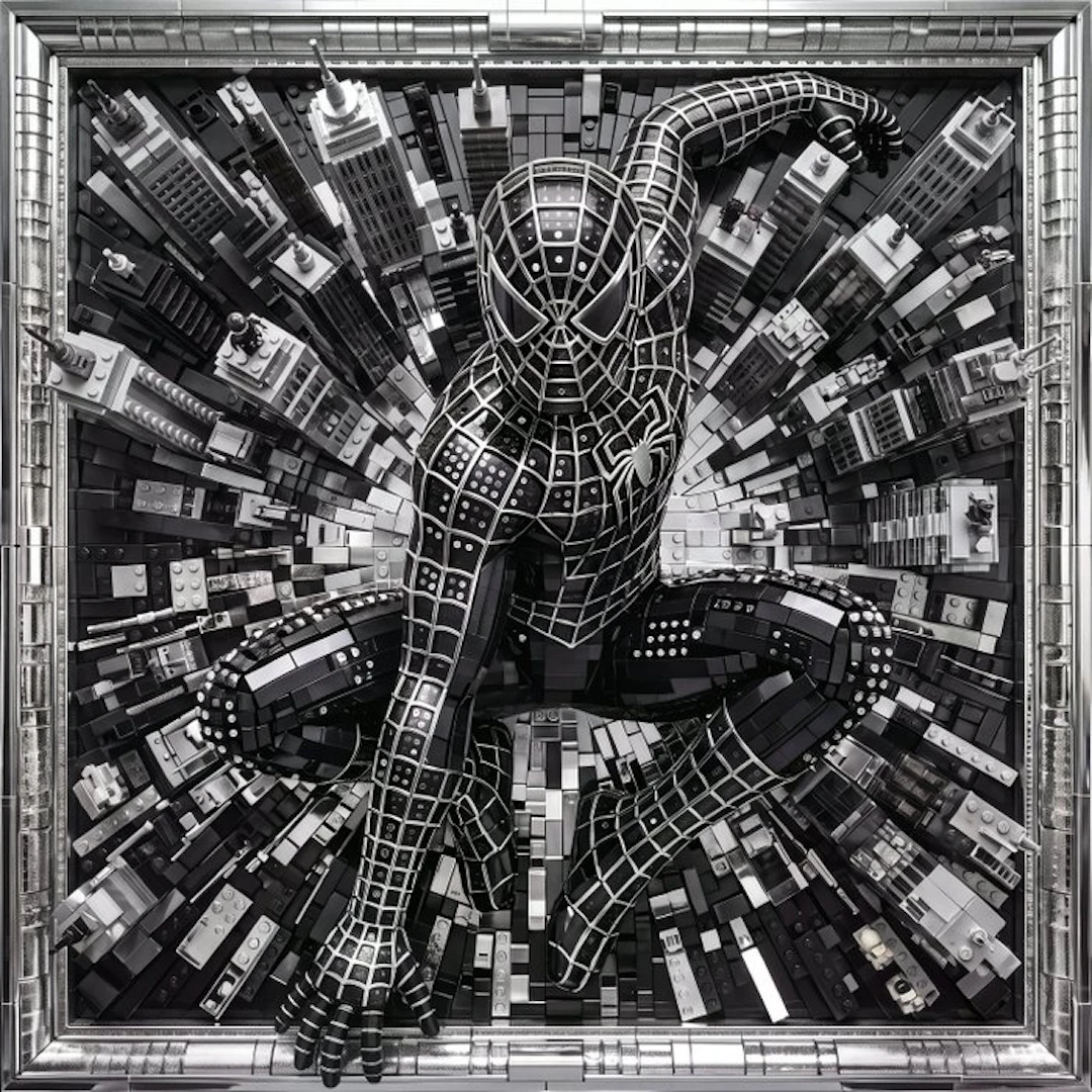 Artxlife - Lego Spiderman Black&Silver Urban Explosion