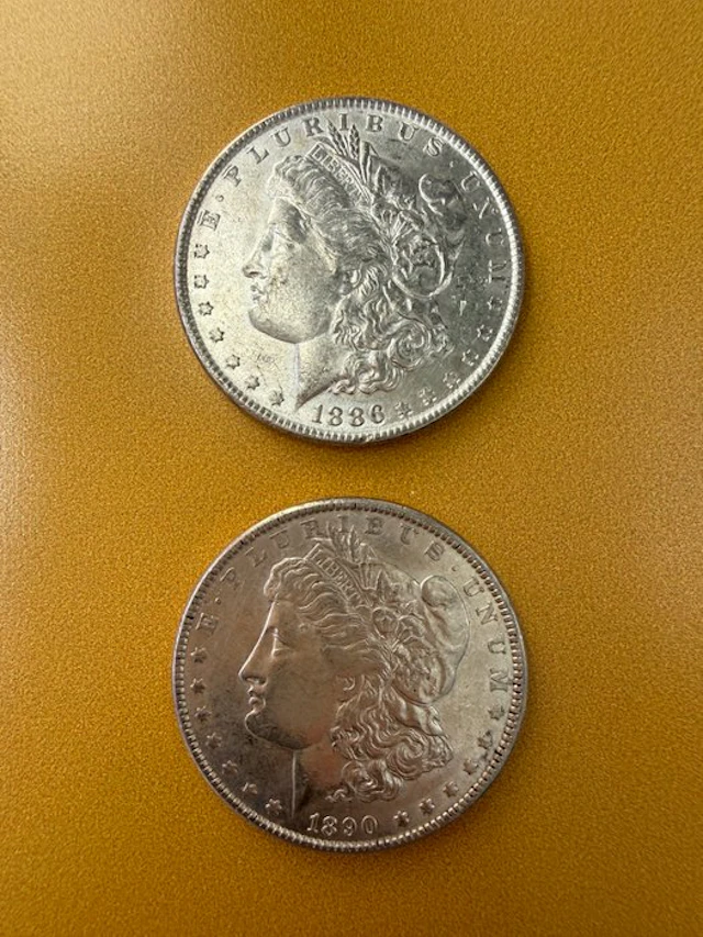 United States. Morgan Dollar 1886 & 1890 (2 munten) (No reserve price)