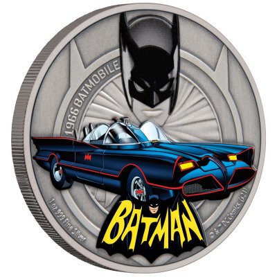 Niue. 2 Dollars 2021 - 1966 Batmobil - 1 Oz Silber 1 Oz (.999) mit CoA und BOX