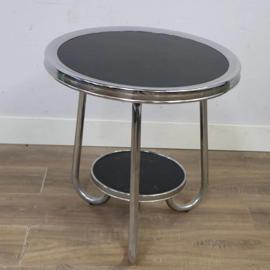 bauhaus - Side table - Glass, Chrome - Columbus Milan