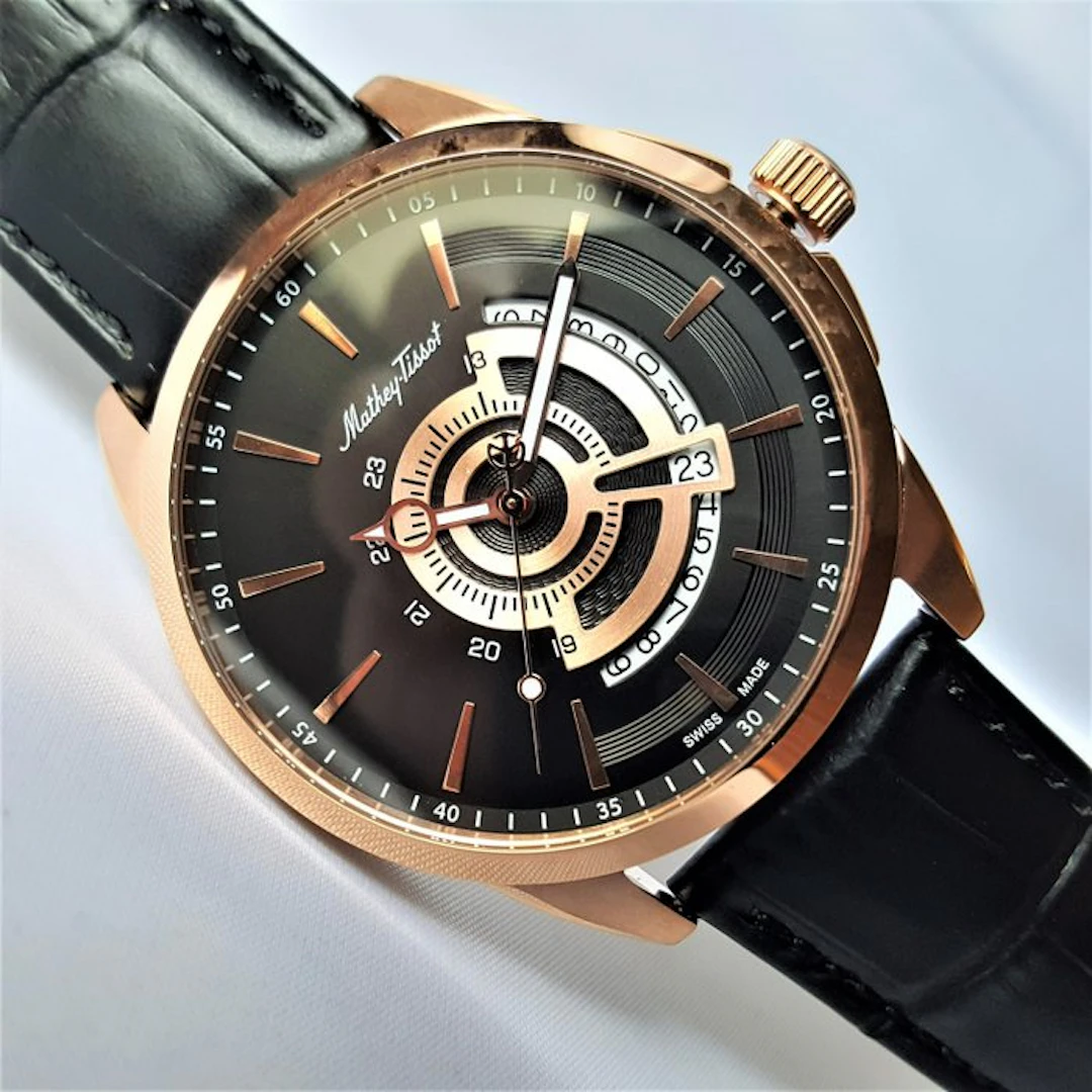 Mathey-Tissot - Open Date - Sapphire - 18K Gold - New...
