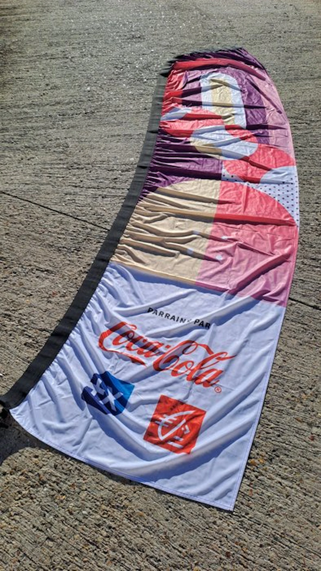 Flag - Drapeau sponsors relais de la flamme Paris 2024 - France