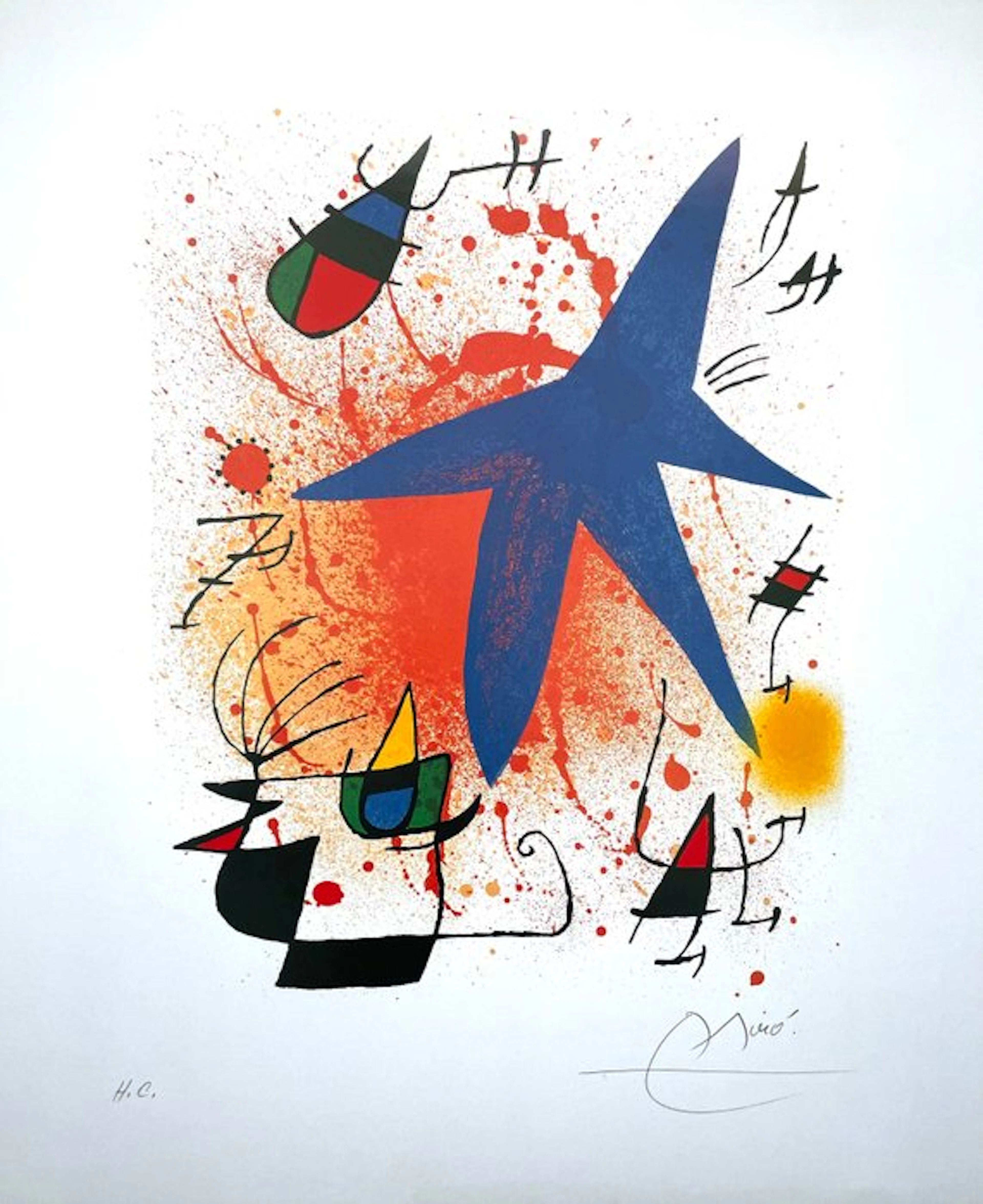 Joan Miró (after) - L’Astre Bleu - Offset Lithography...