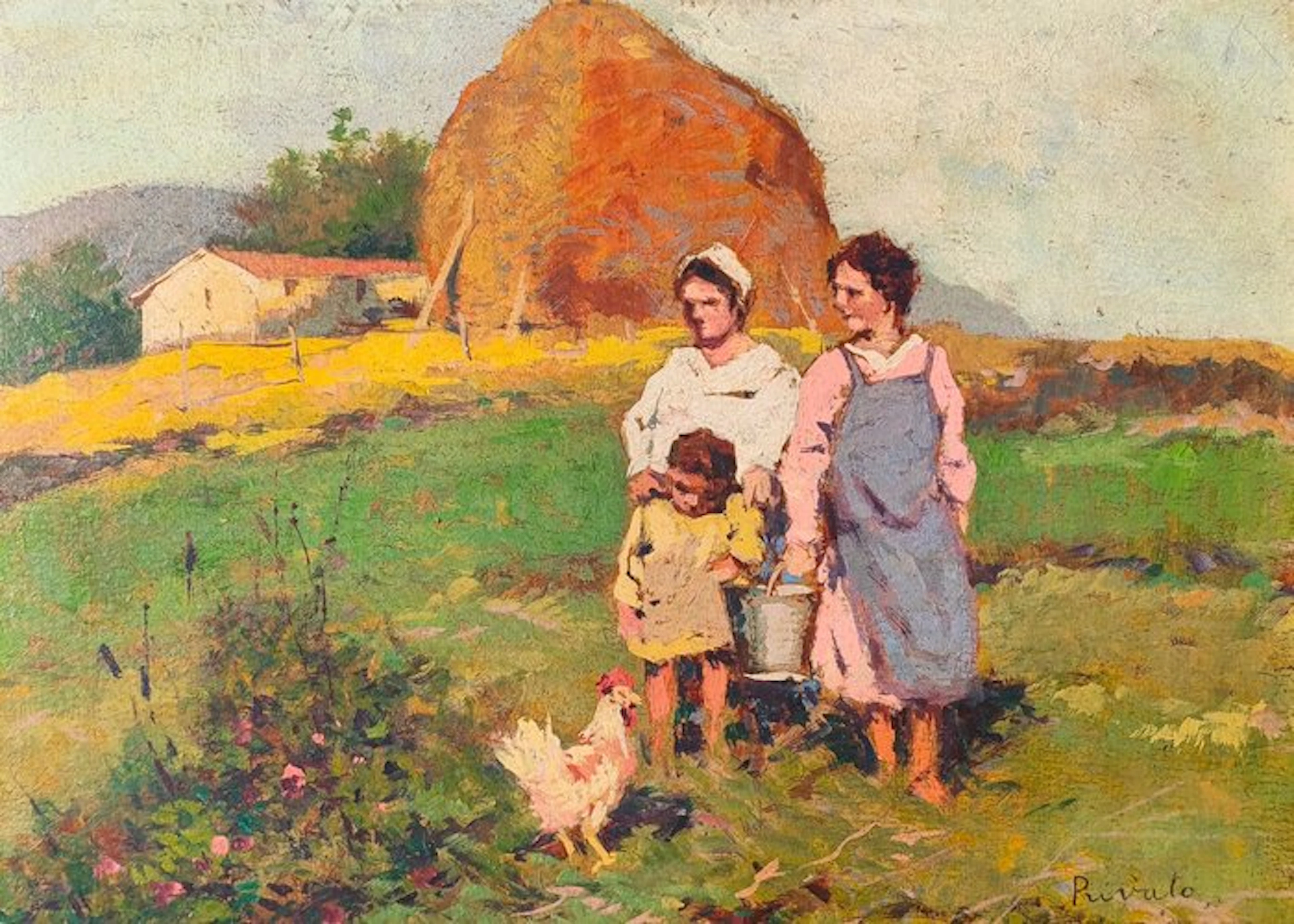 Cosimo Privato (1899 – 1971) - Scena campestre (1948)