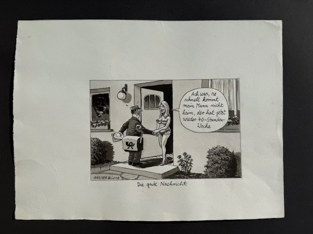 Greser & Lenz - 1 Original drawing - Tagespolitische...