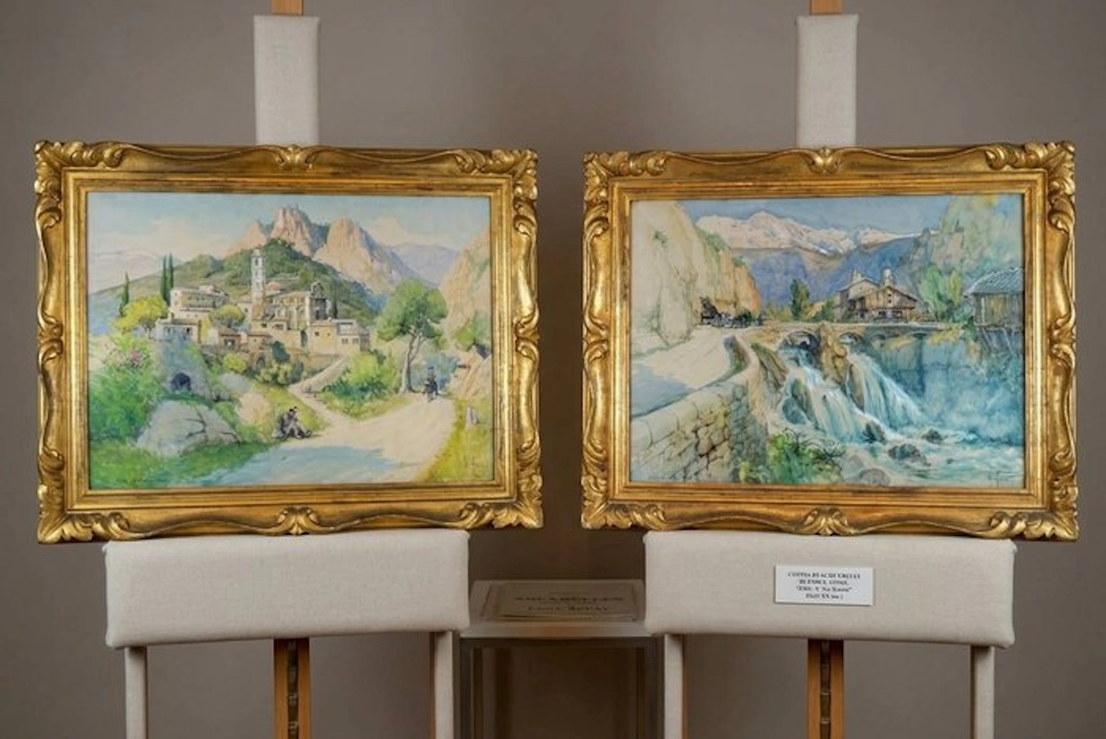 Émile Appay (1876–1935) - Monumental Pair of Watercolors...