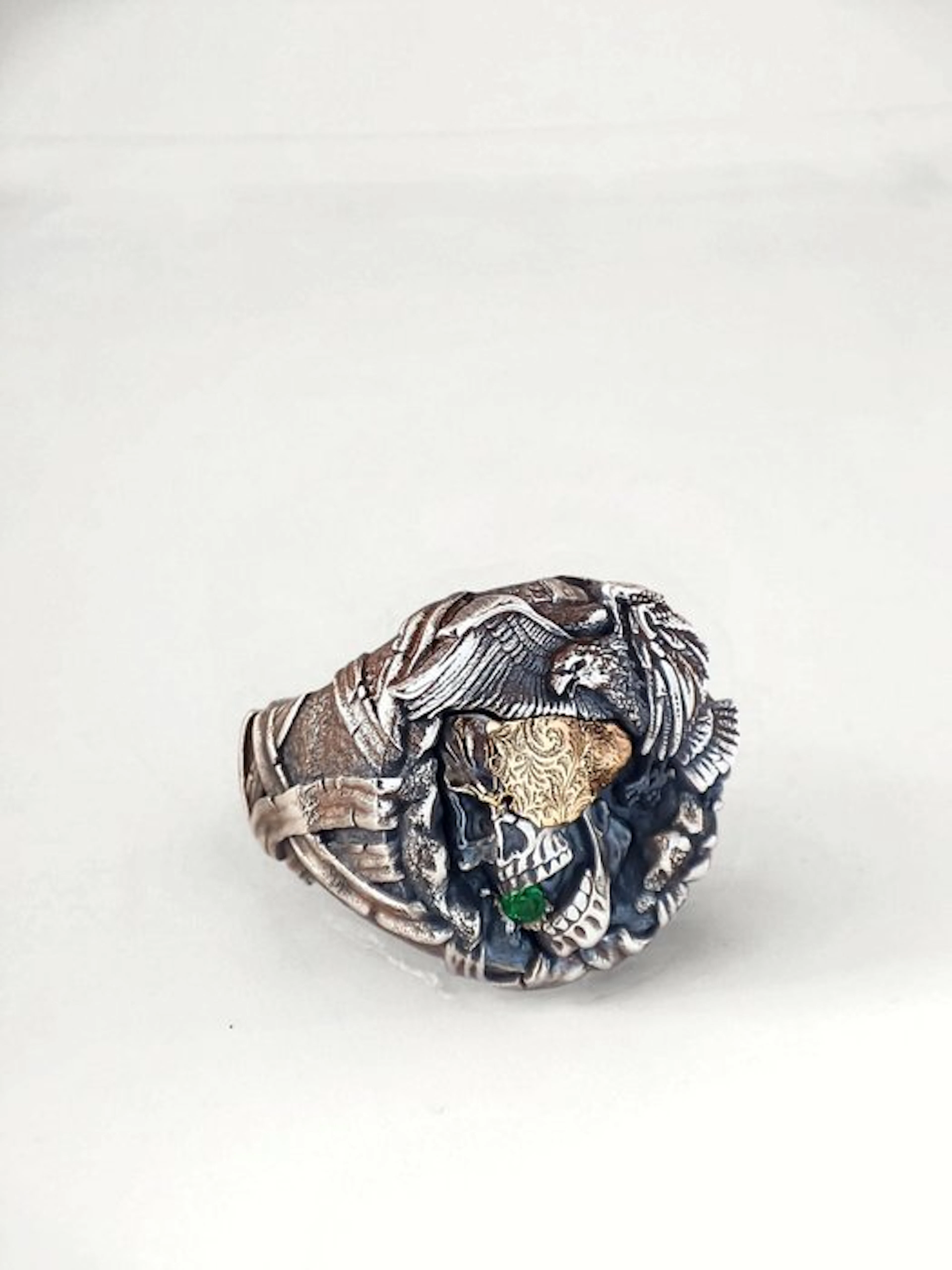 18 kt. - Silver, Yellow gold - Ring