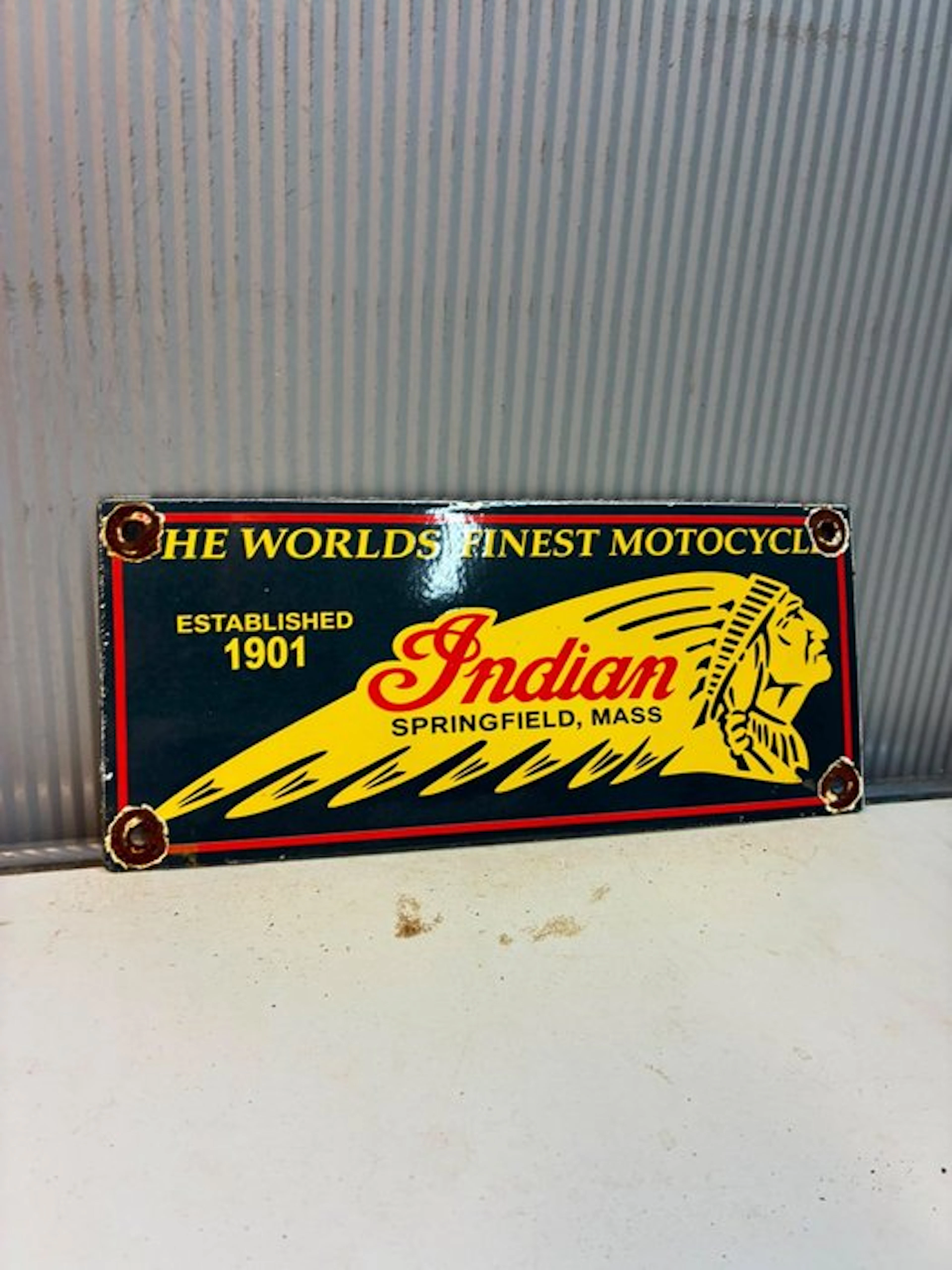 Indian Motorcycles – Emaille Reclamebord – Springfield...