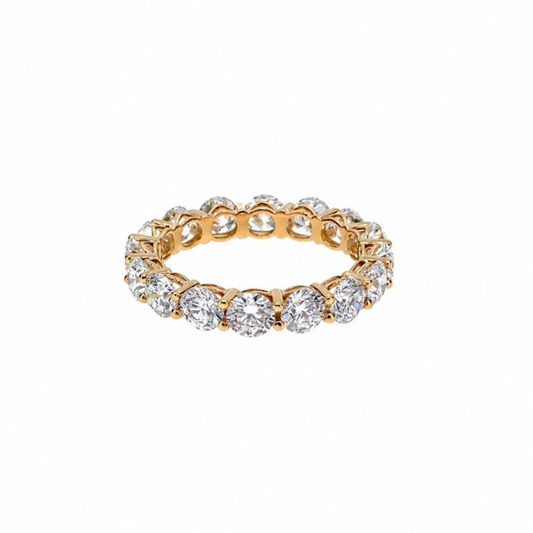 No reserve price - Ring - 14 kt. Yellow gold - 4.03ct. tw. Diamond (Lab-grown)