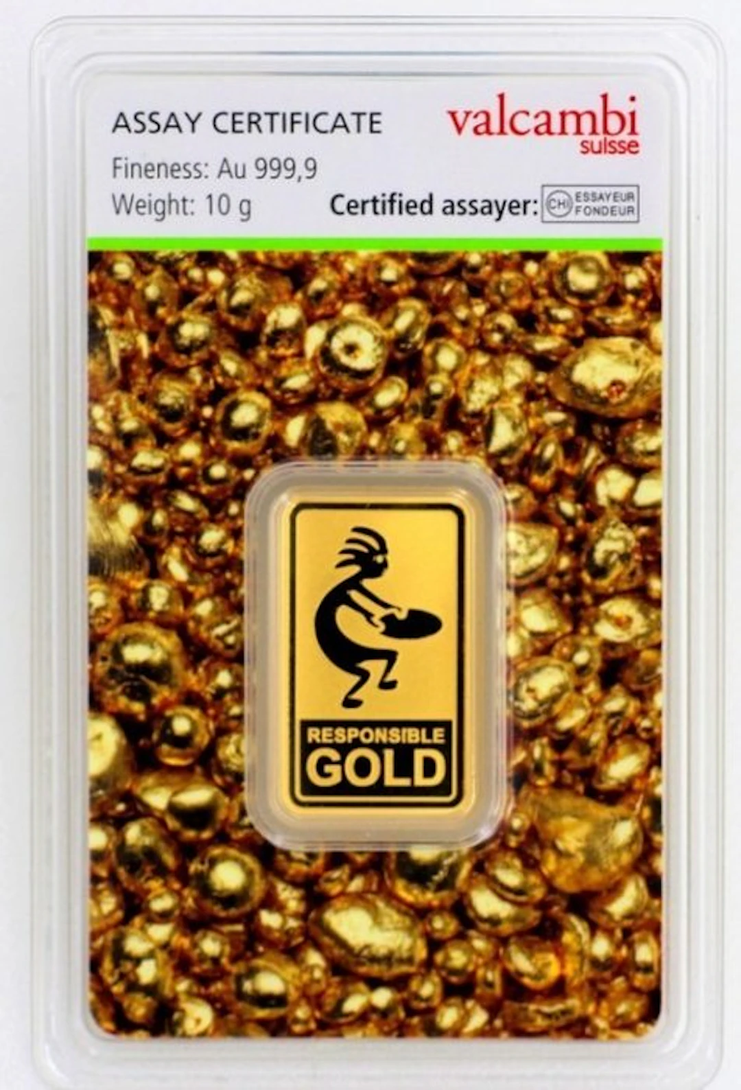 10 grams - Gold - Valcambi, Switzerland