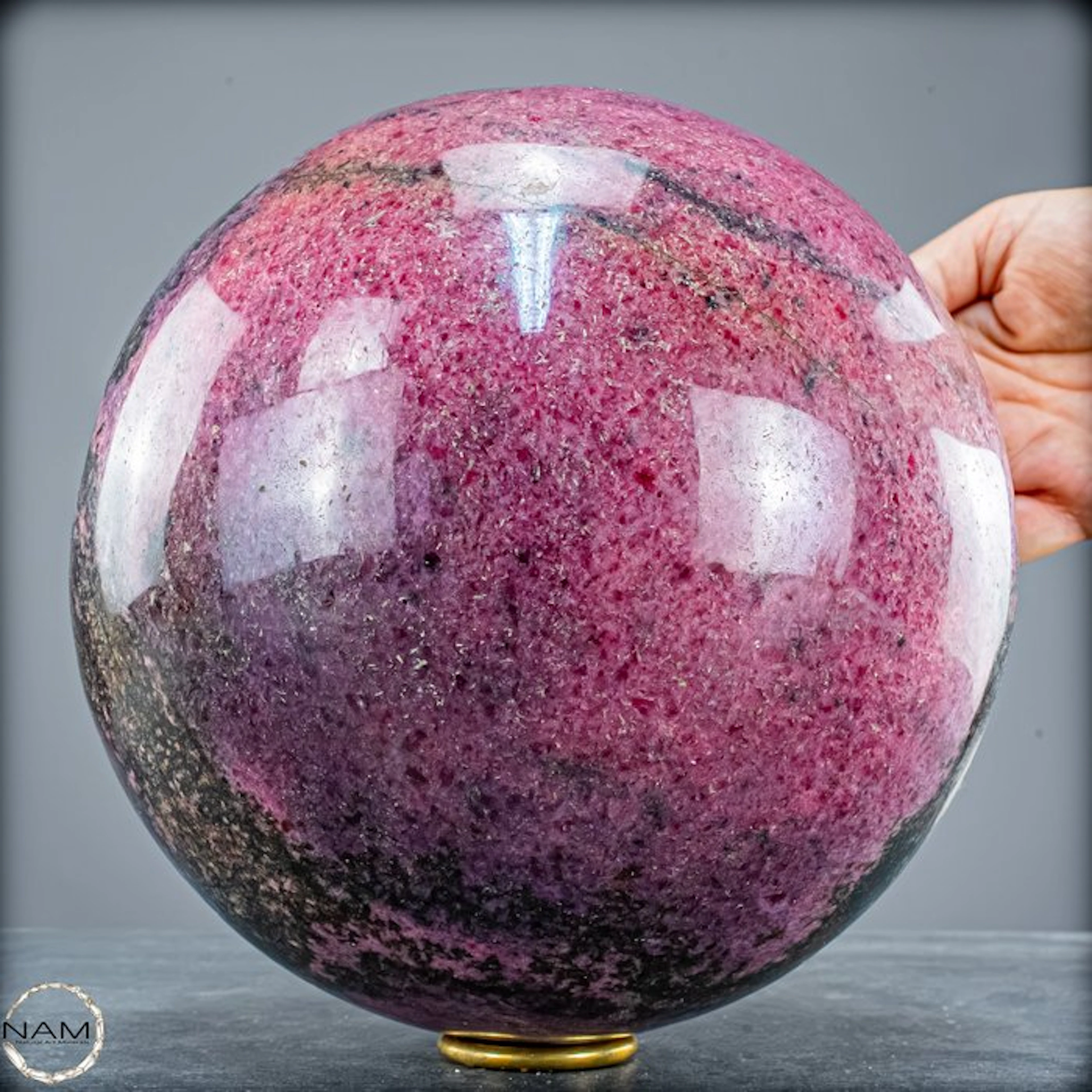 First Quality Natural Rhodonite Sphere- 14322.13 g