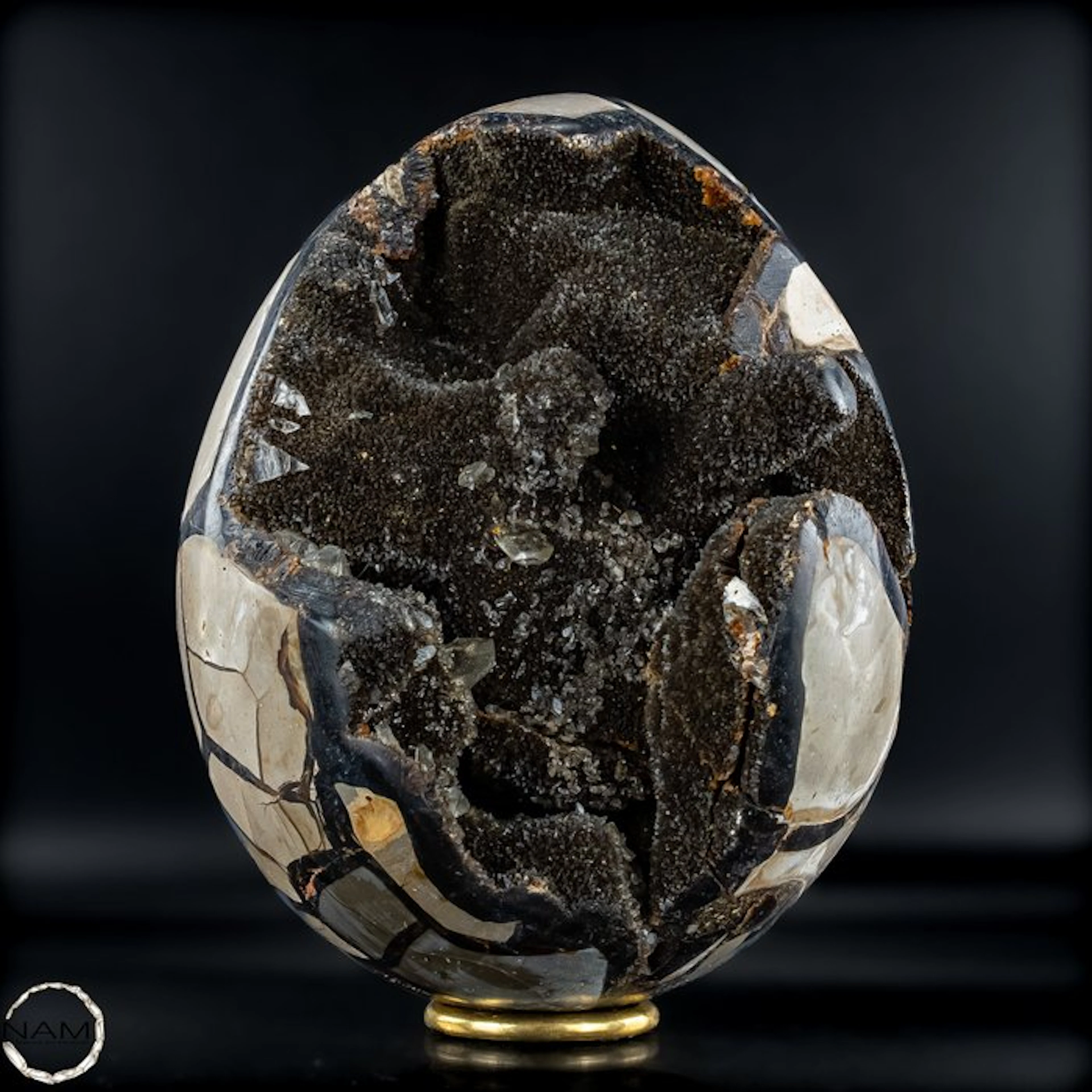 Natural septarian nodules in an egg shape – Powerful earth structure- 3552.19 g