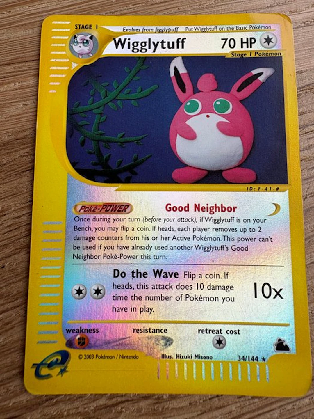 Pokémon - 1 Card - Wigglytuff 34 Reverse holo - WOTC - Skyridge